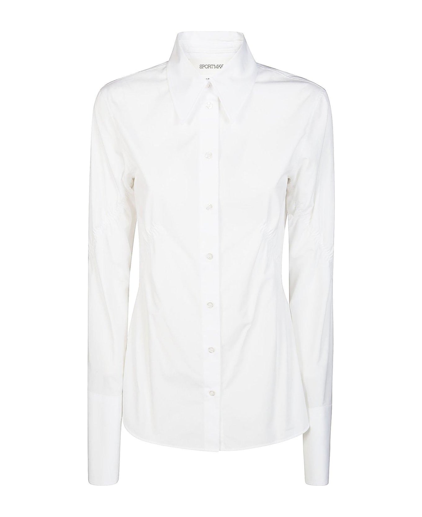 SportMax Buttoned Long-sleeved Shirt - WHITE