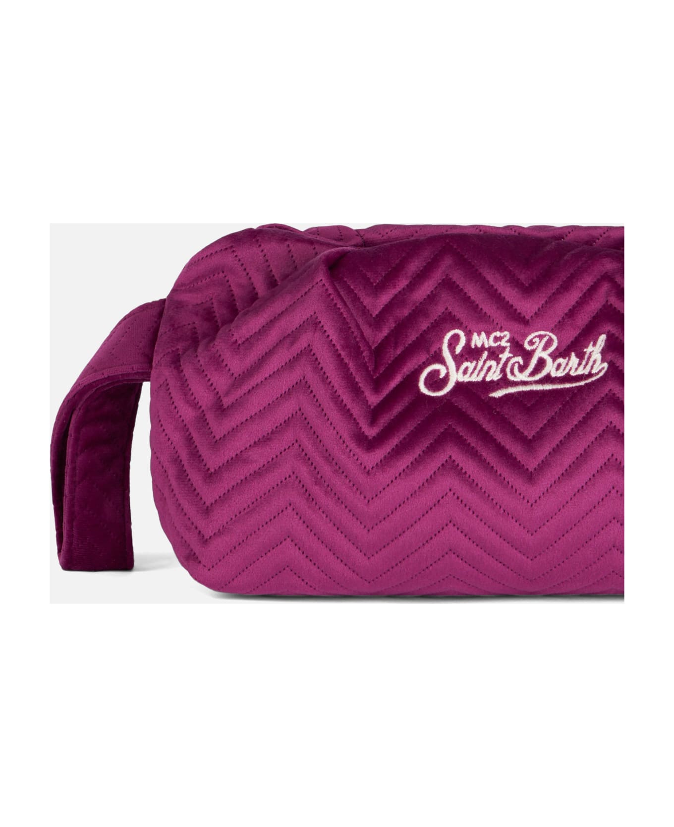 MC2 Saint Barth Quilt Fuchsia Velvet Pouch - PINK