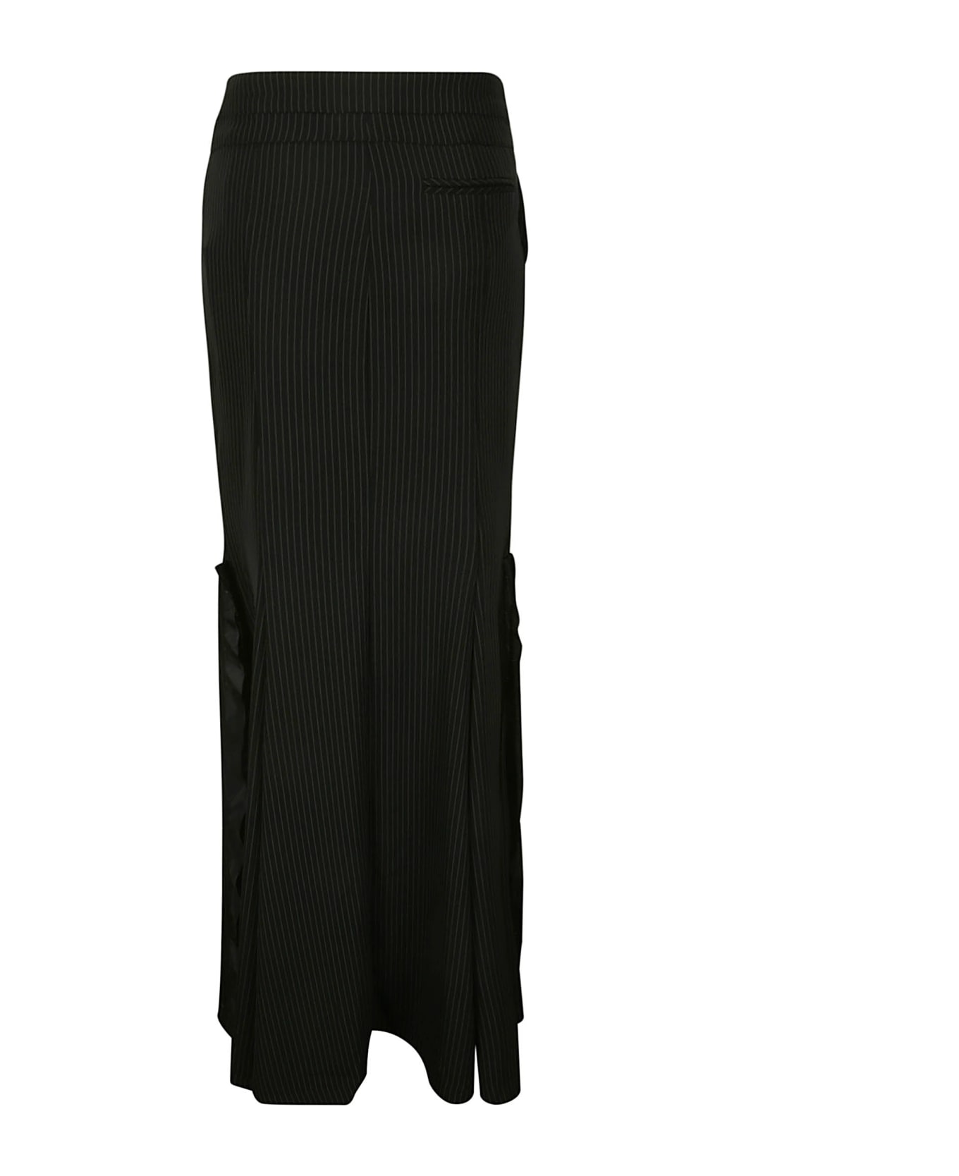 Ottolinger Mermaid Suit Skirt - BLACK PINSTRIPE
