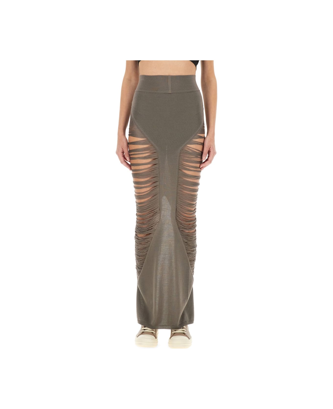 Rick Owens "pillar" Maxi Skirt - DOVE