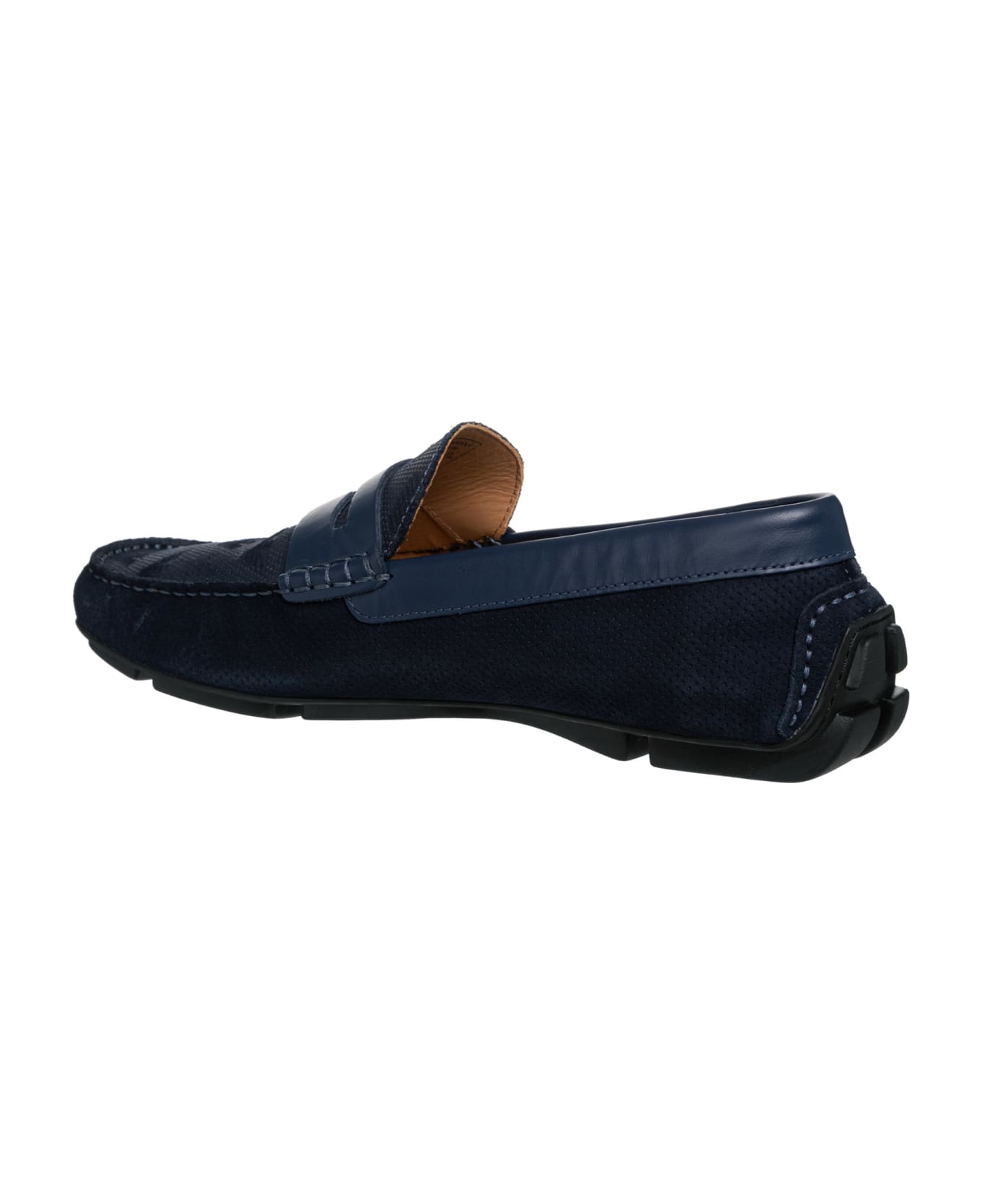 Emporio Armani Leather Loafers - Blu ローファー＆デッキシューズ