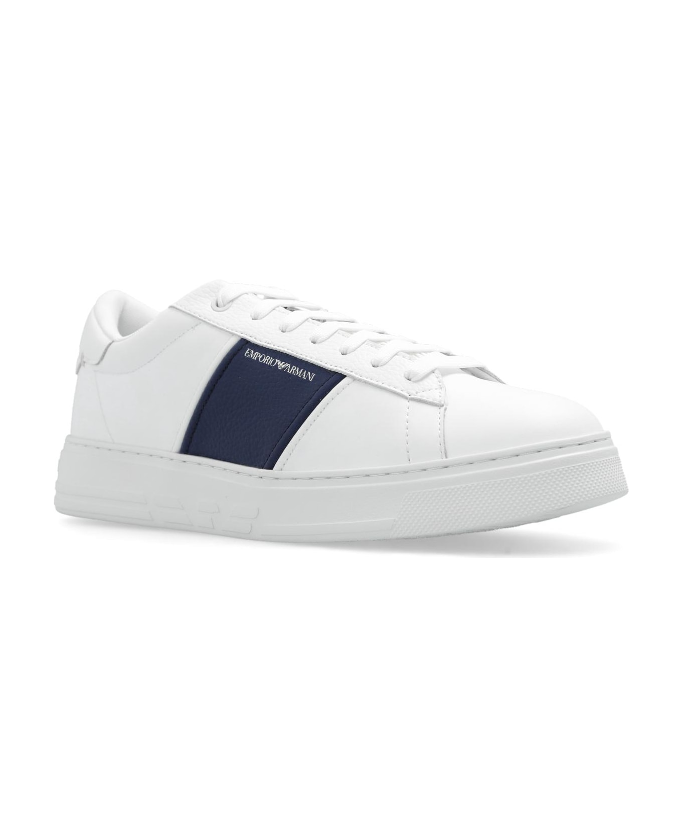 Emporio Armani Sneakers With Logo - Bianco スニーカー