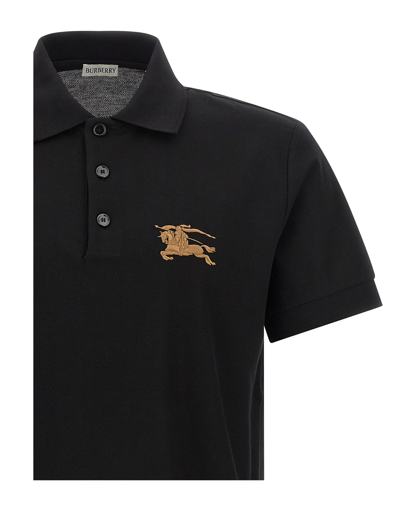 Burberry Embroidery Polo Shirt - Black  