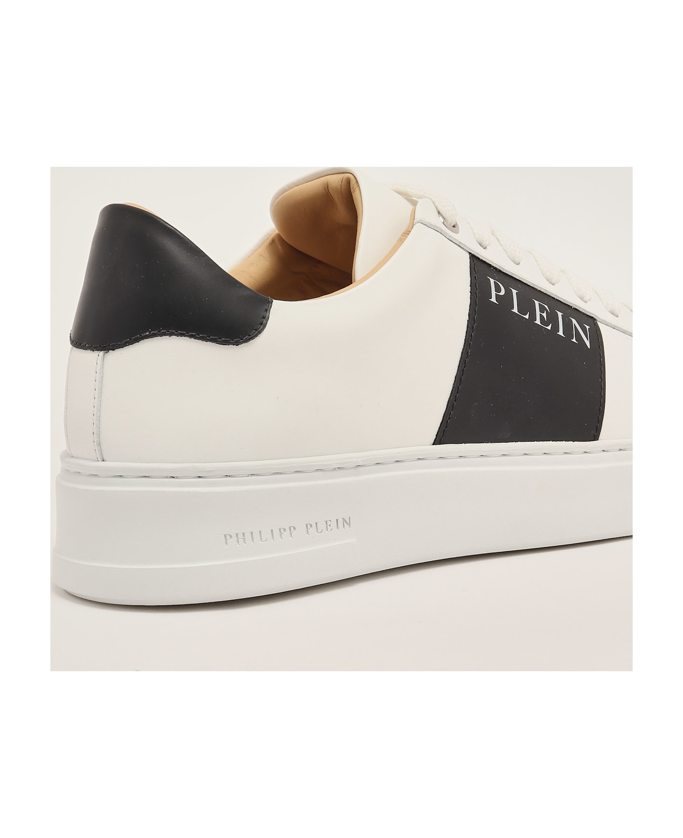 Philipp Plein Lo-top Nappa Sneaker - B.CO TAB NERO