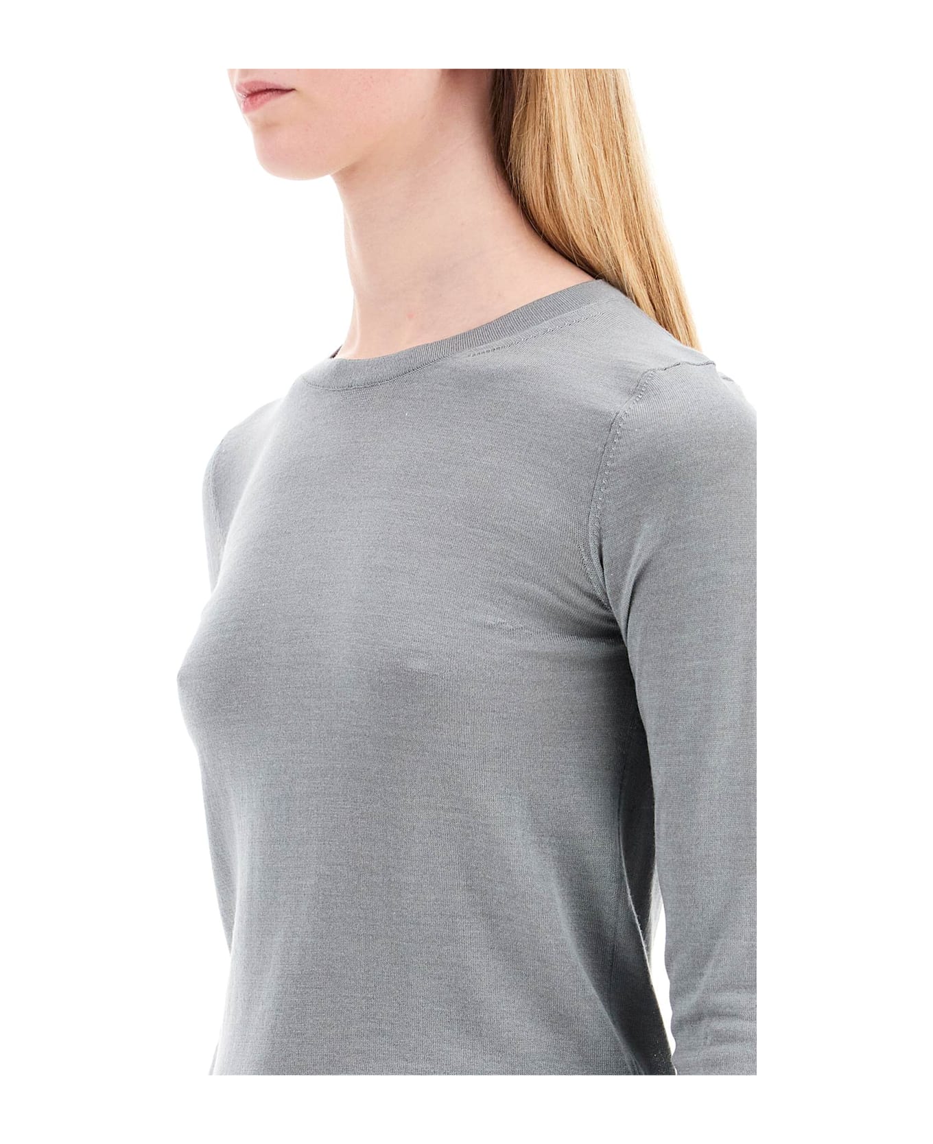 Mrz 'cashmere And Silk Blend Sweater - FERRO (Grey)