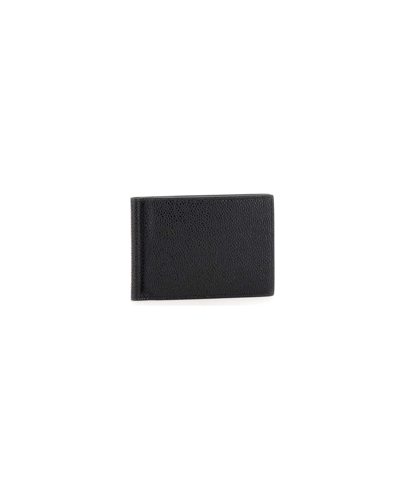 Thom Browne 'money Clip' Leather Wallet - Black 財布