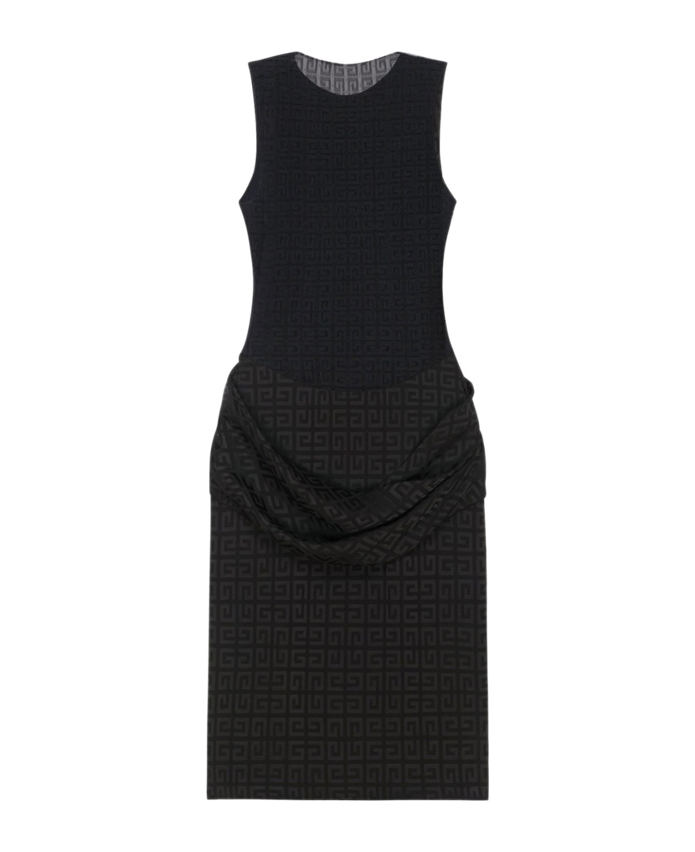 Givenchy 4g Jacquard Sleeveless Dress - BLACK