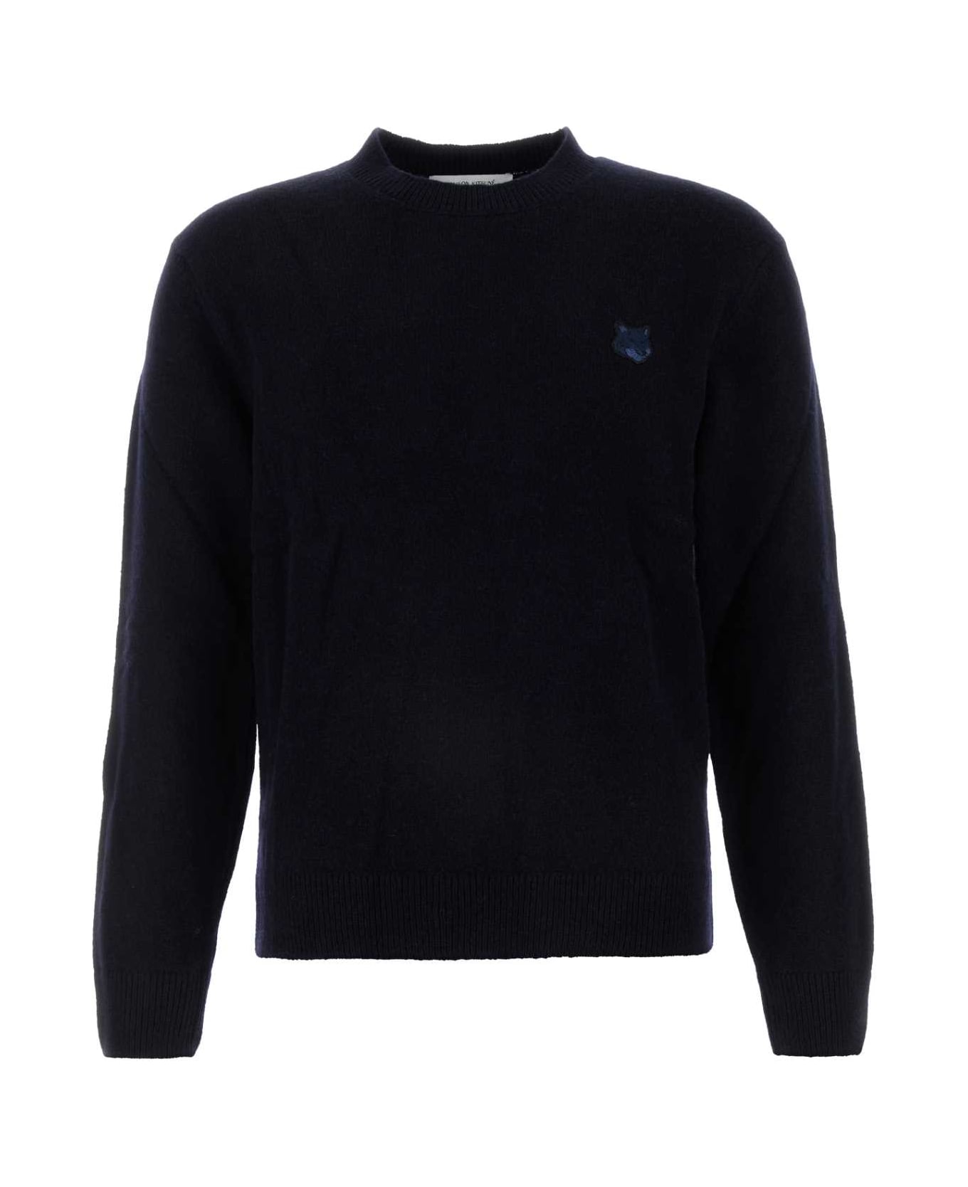 Maison Kitsuné Midnight Blue Wool Sweater - NAVY