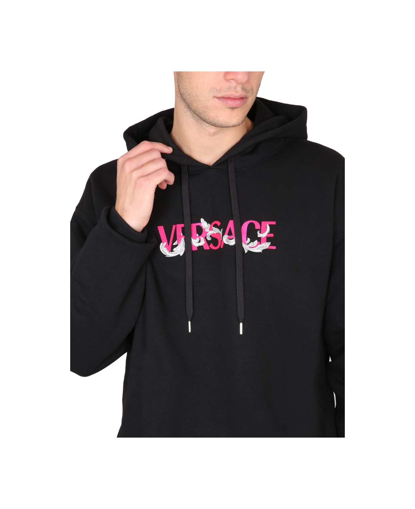 Versace Sweatshirt With Logo - BLACK