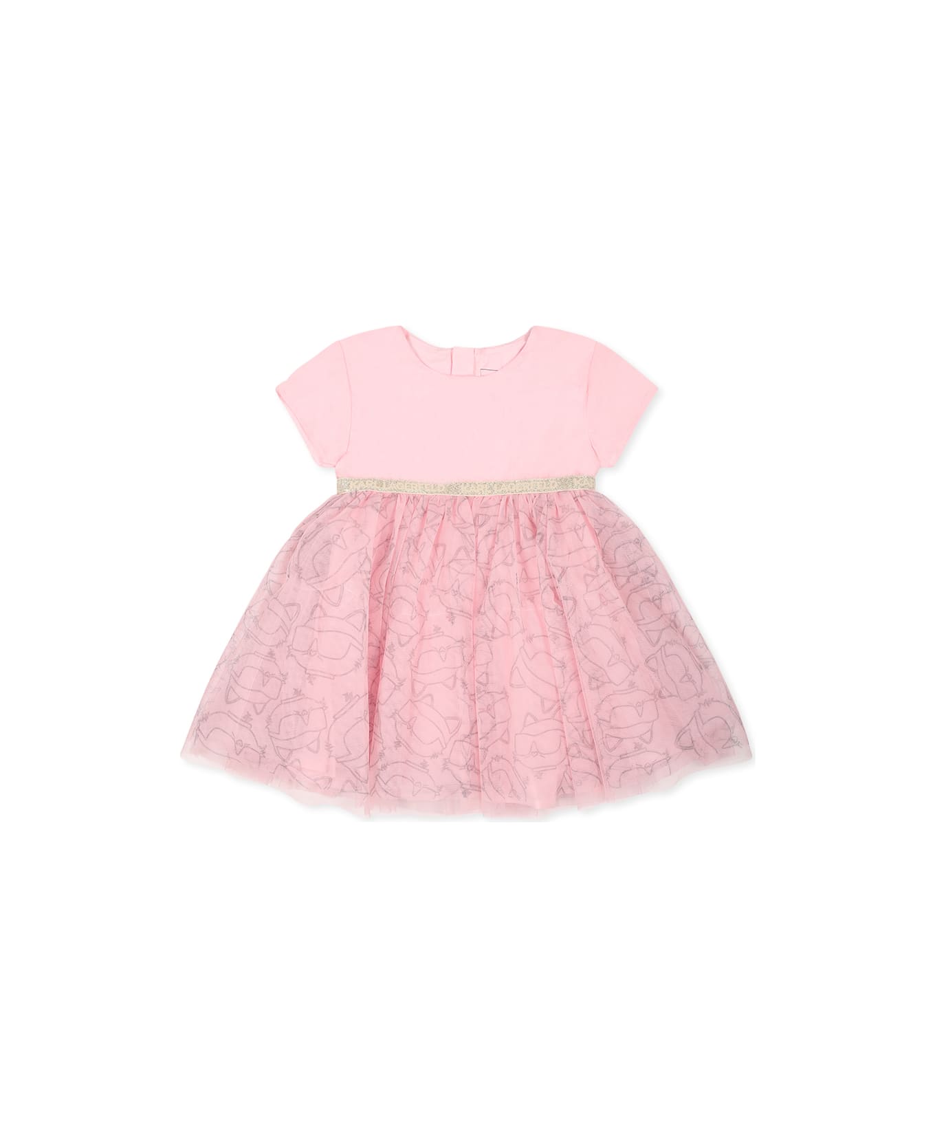 Karl Lagerfeld Kids Pink Dress For Bbay Girl With Choupette - Pink