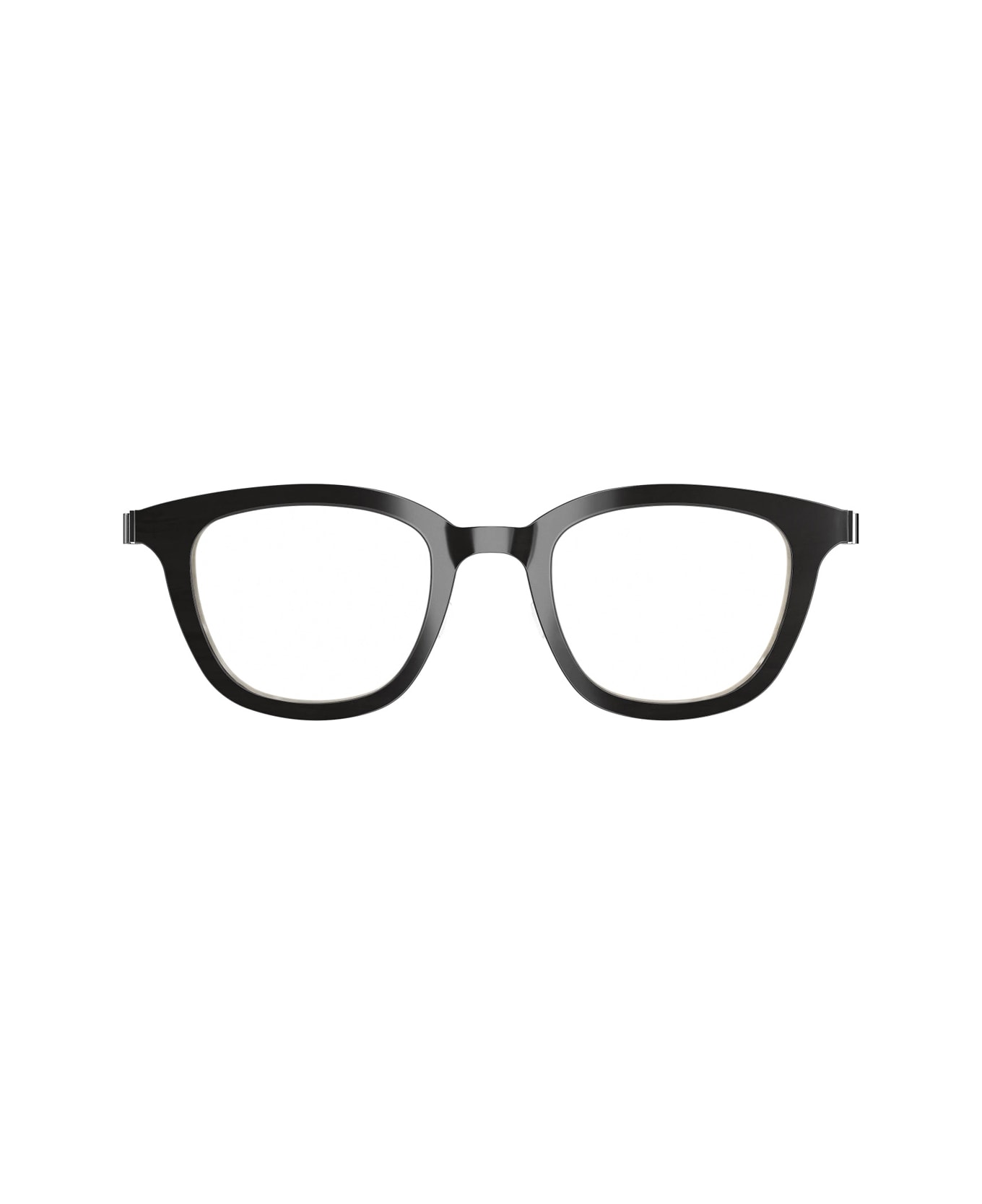 LINDBERG Buffalo Horn 1862 H26 10 Nero Marrone Silver Glasses - Nero