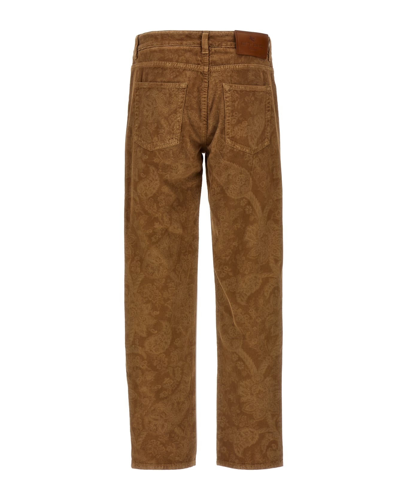 Etro 
paisley
 Velvet Pants - Brown