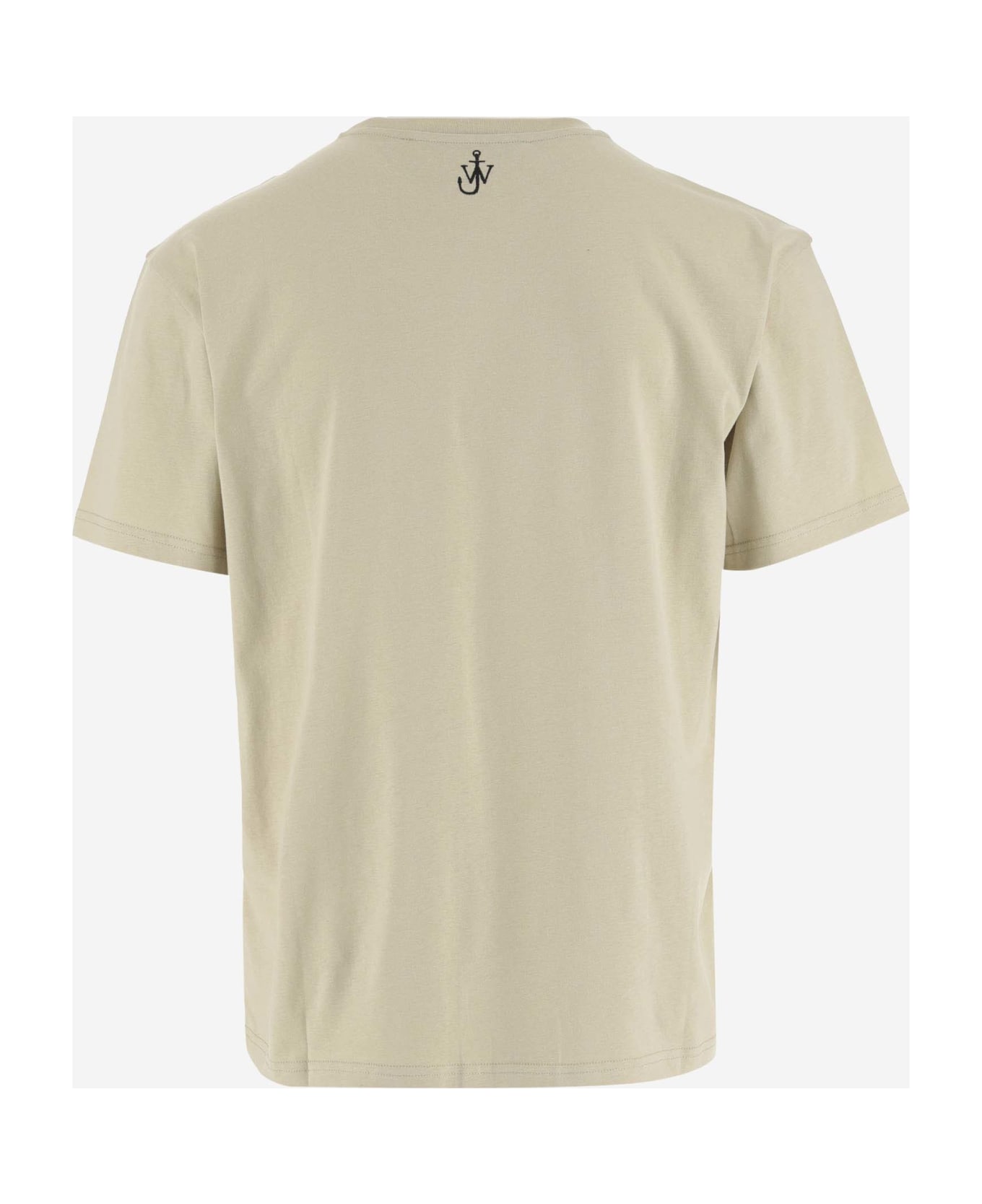 J.W. Anderson Cotton T-shirt With Graphic Print And Logo - Beige シャツ