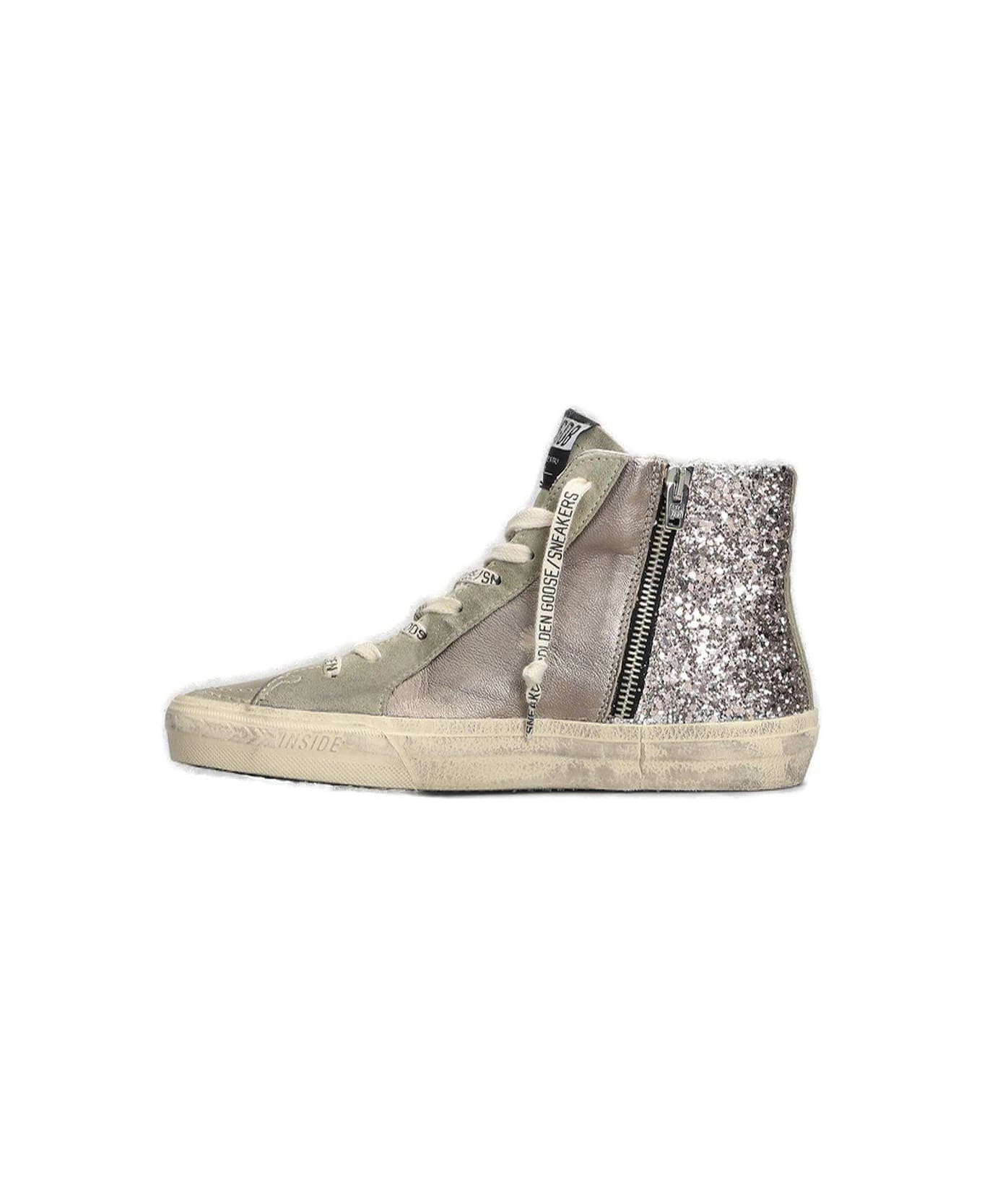 Golden Goose Slide Sequin-embellished Sneakers - BRONZE/SILVER/TAUPE/RED WINE/WHITE