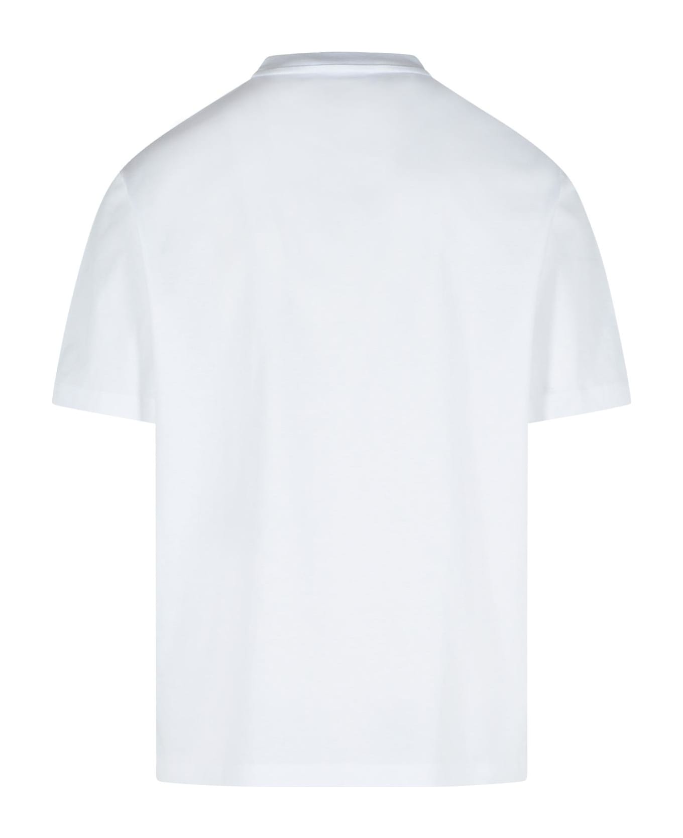 Versace White Cotton T-shirt - White + Print