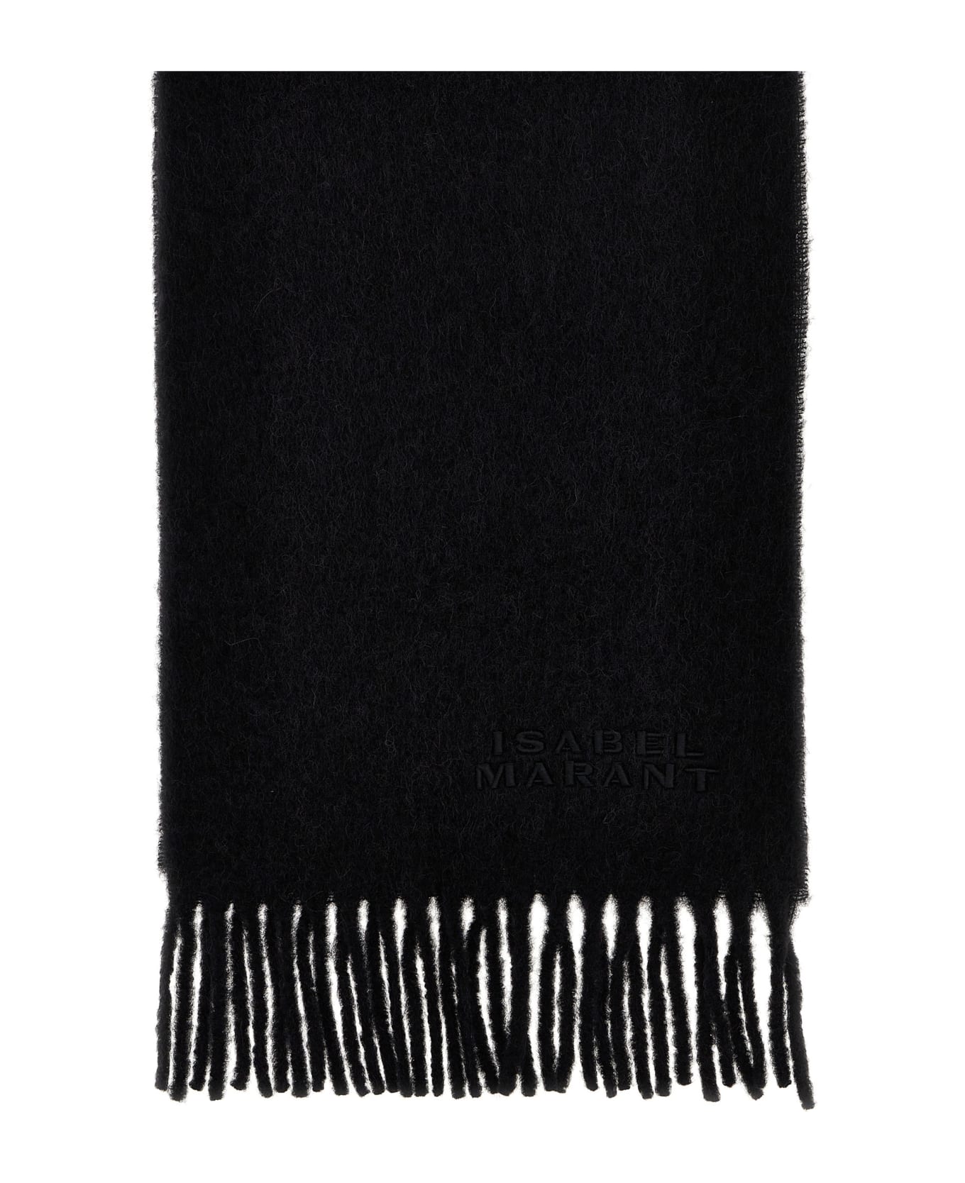 Isabel Marant 
firny
 Black Alpaca Blend Scarf - BLACK