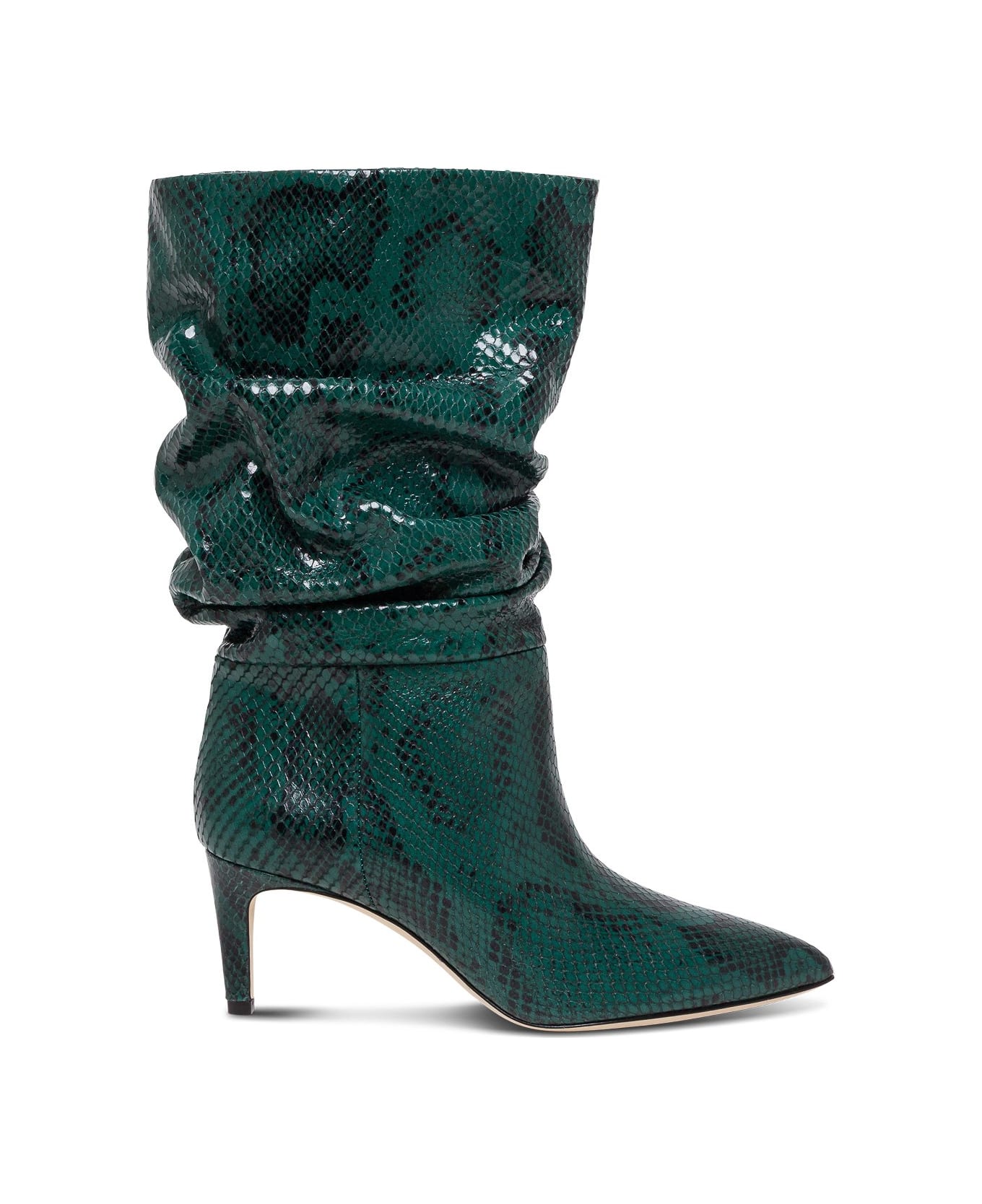 paris texas knee high python print boot