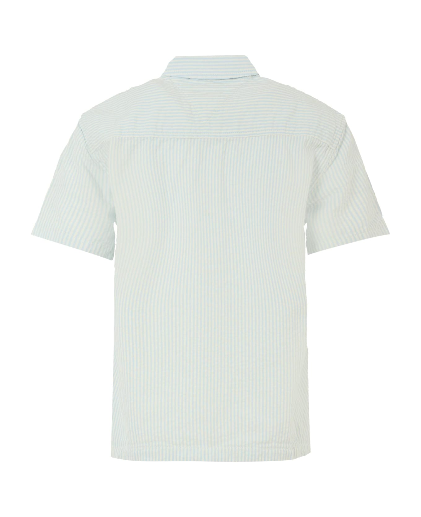Tommy Hilfiger Light Blue Shirt For Boy With Flag - Light Blue