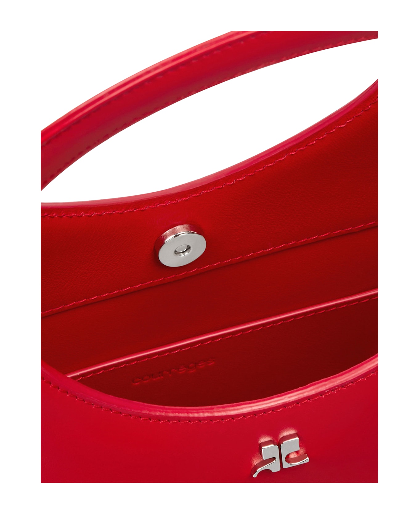 Courrèges Holy Smooth Leather Bag - Red