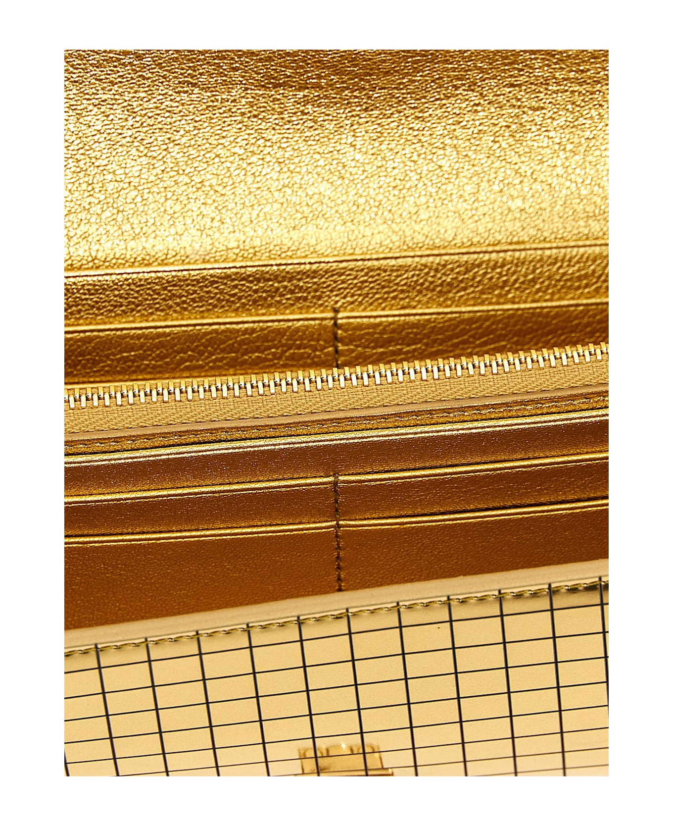 Ferragamo 
lux Gold
 Wallet On Chain - Gold