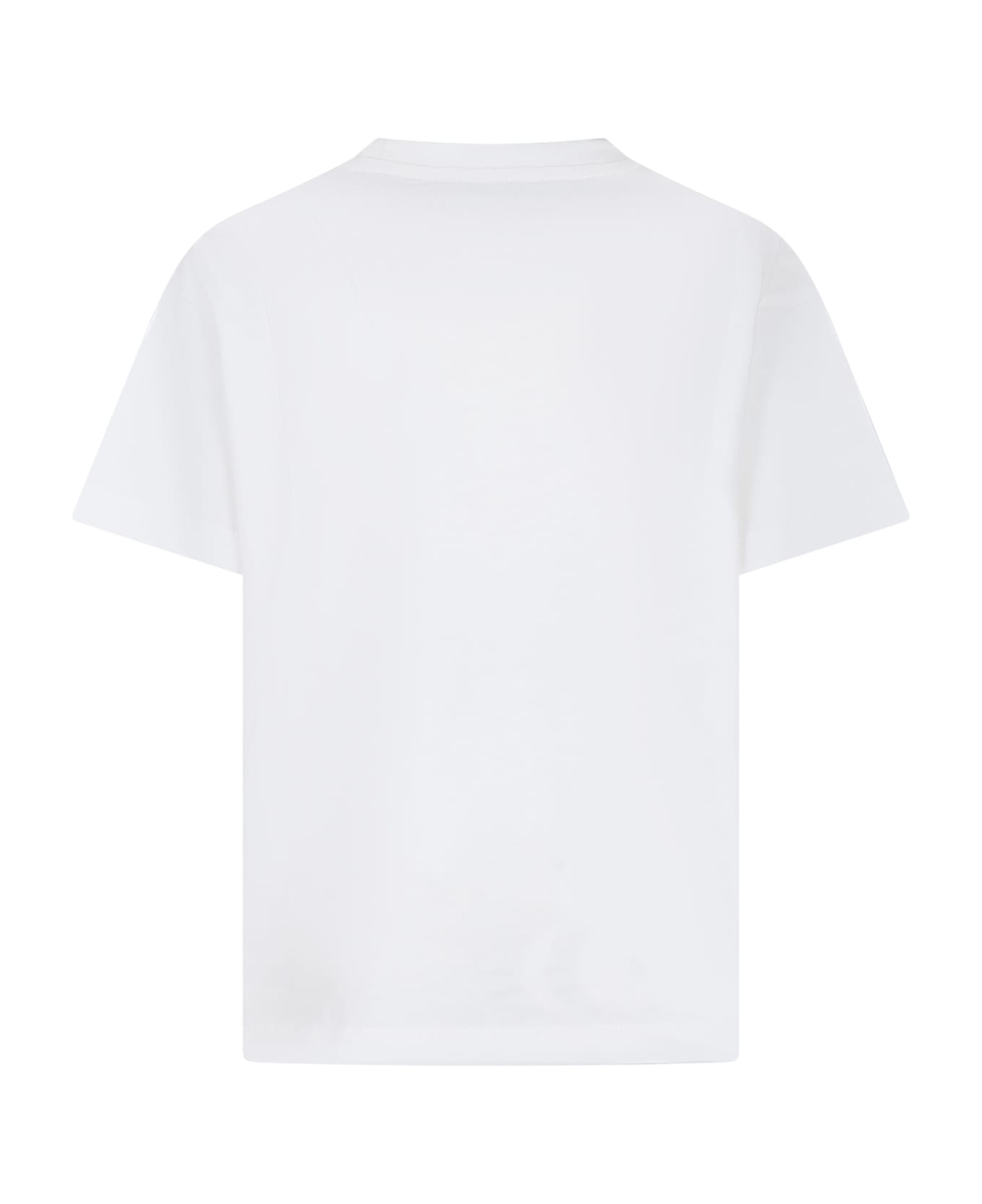 Etro White T-shirt For Kids With Iconic Pegasus - Az