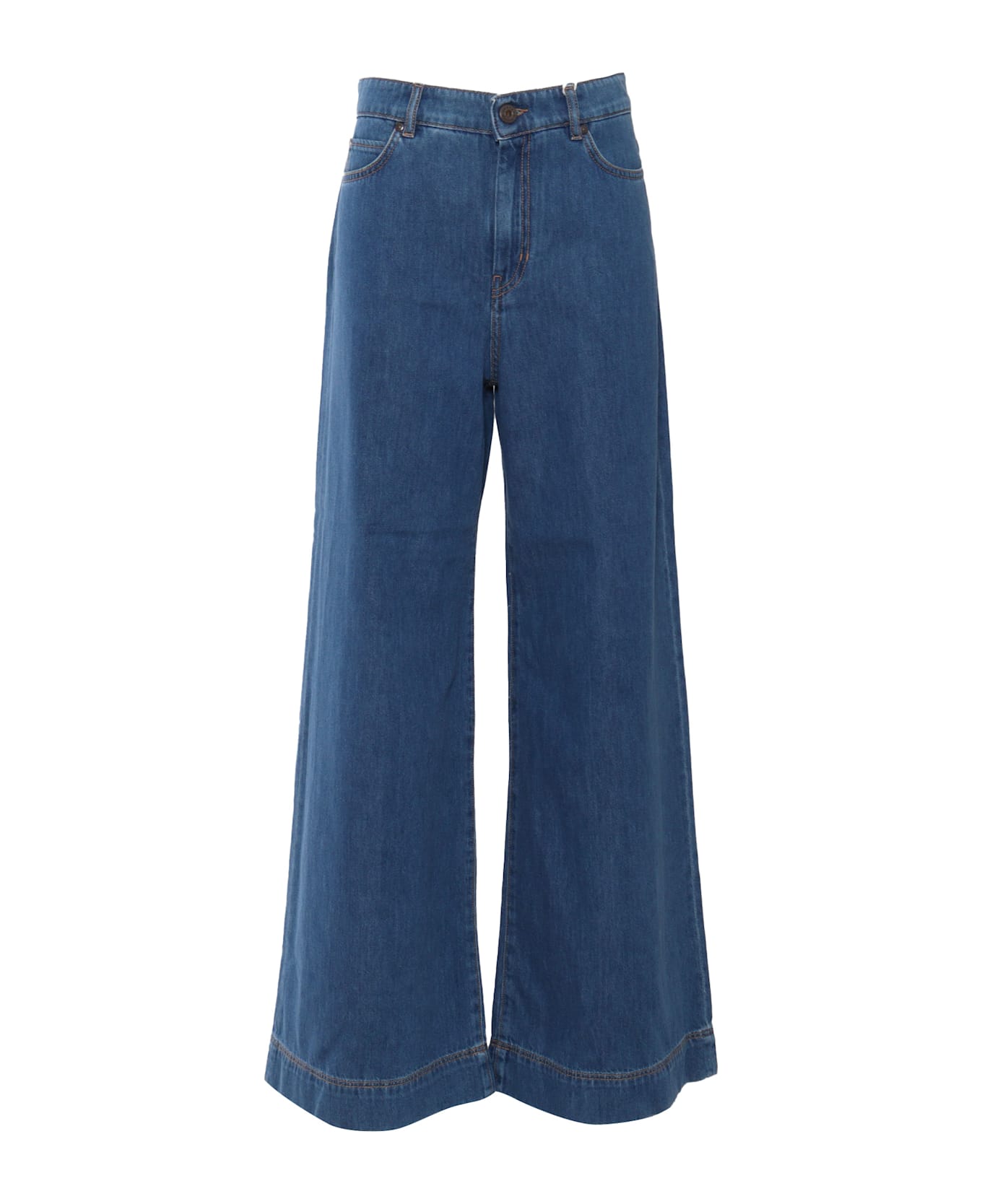 Weekend Max Mara Vega Denim Trousers - BLUE