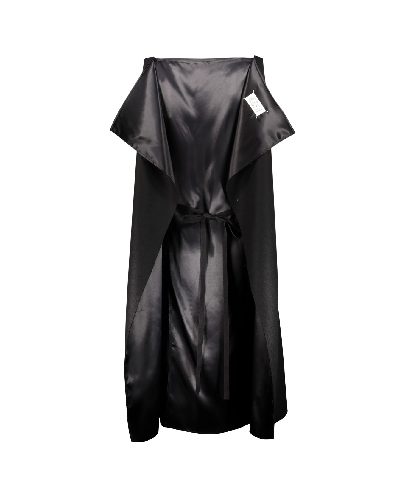 Maison Margiela Icon Felt Cape Dress - Black ワンピース＆ドレス