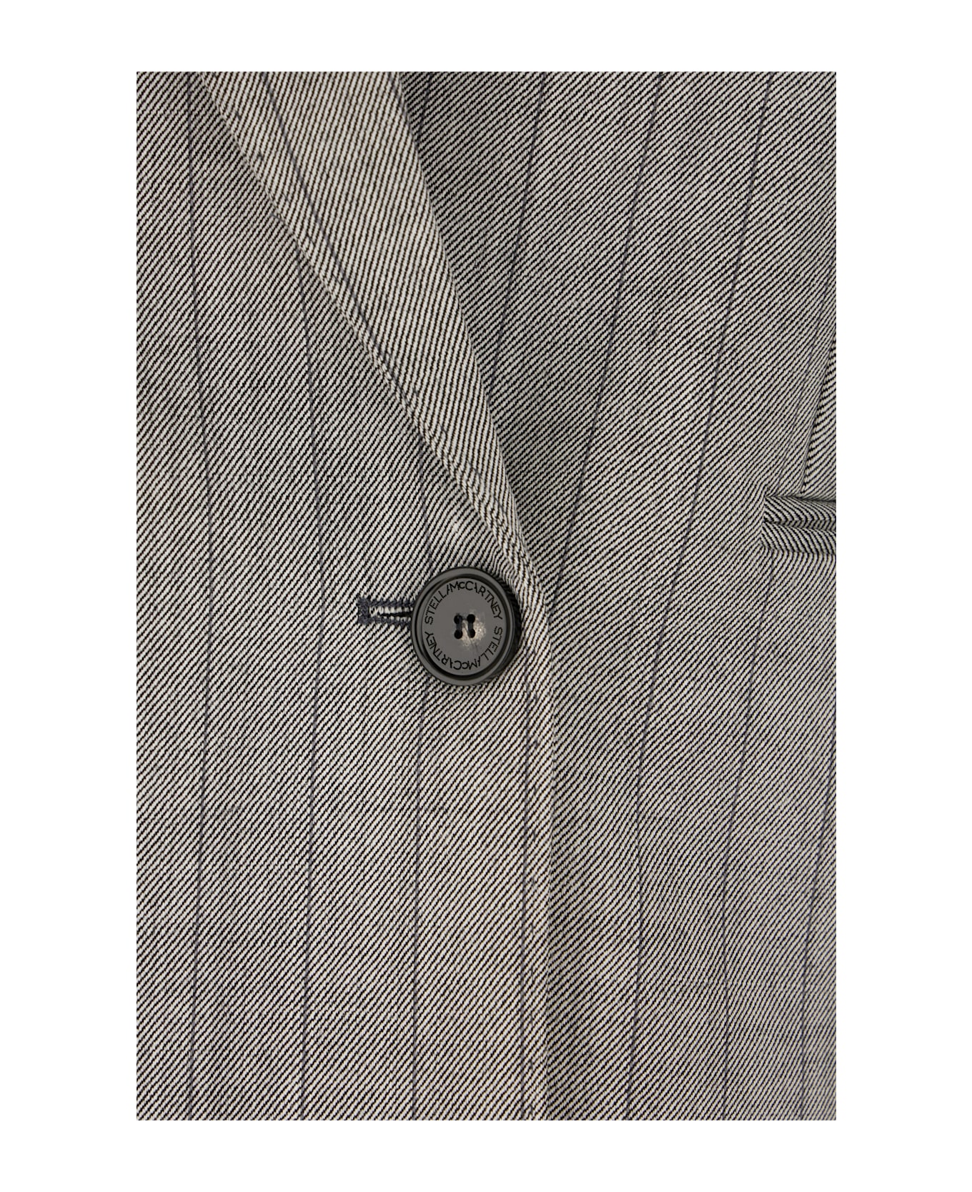 Stella McCartney Embroidered Stretch Wool Blazer - Grey