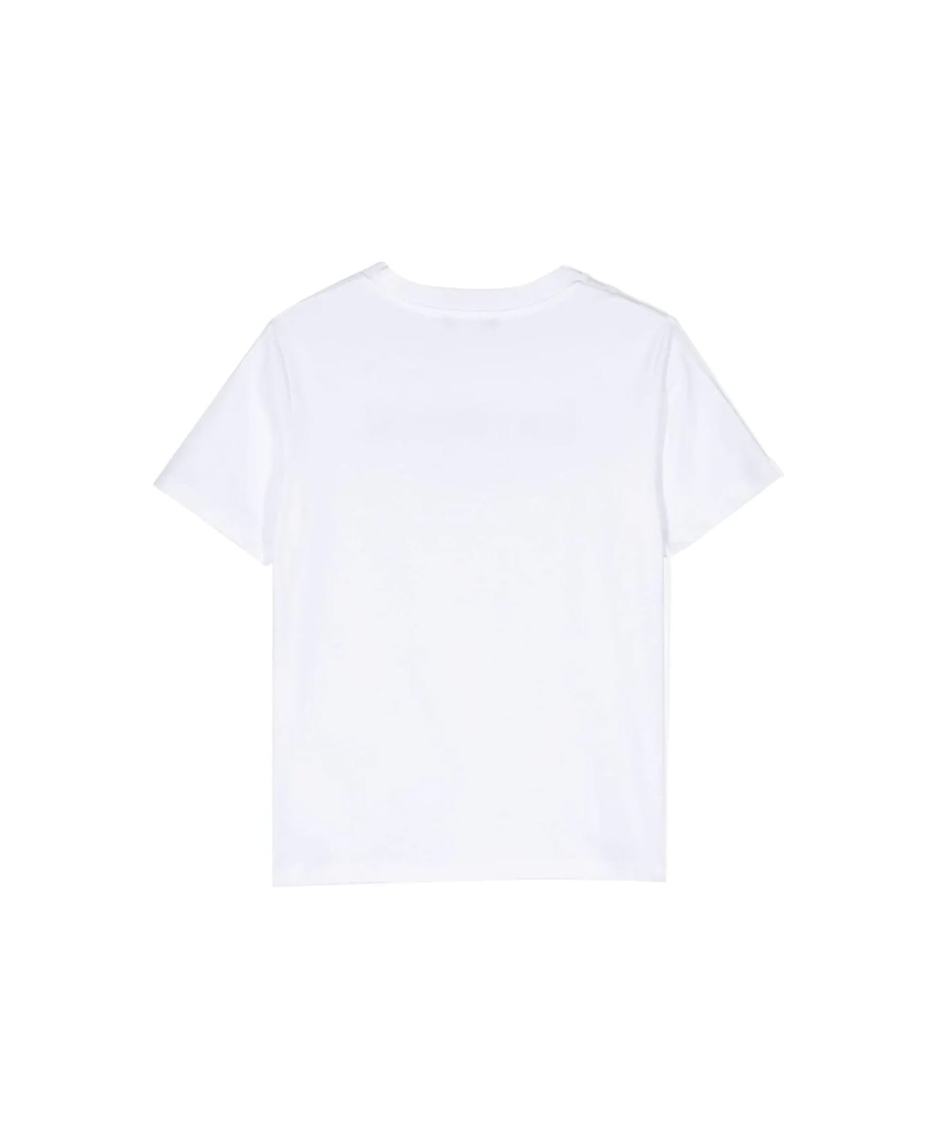 Balmain White T-shirt With 3d Logo Print - White