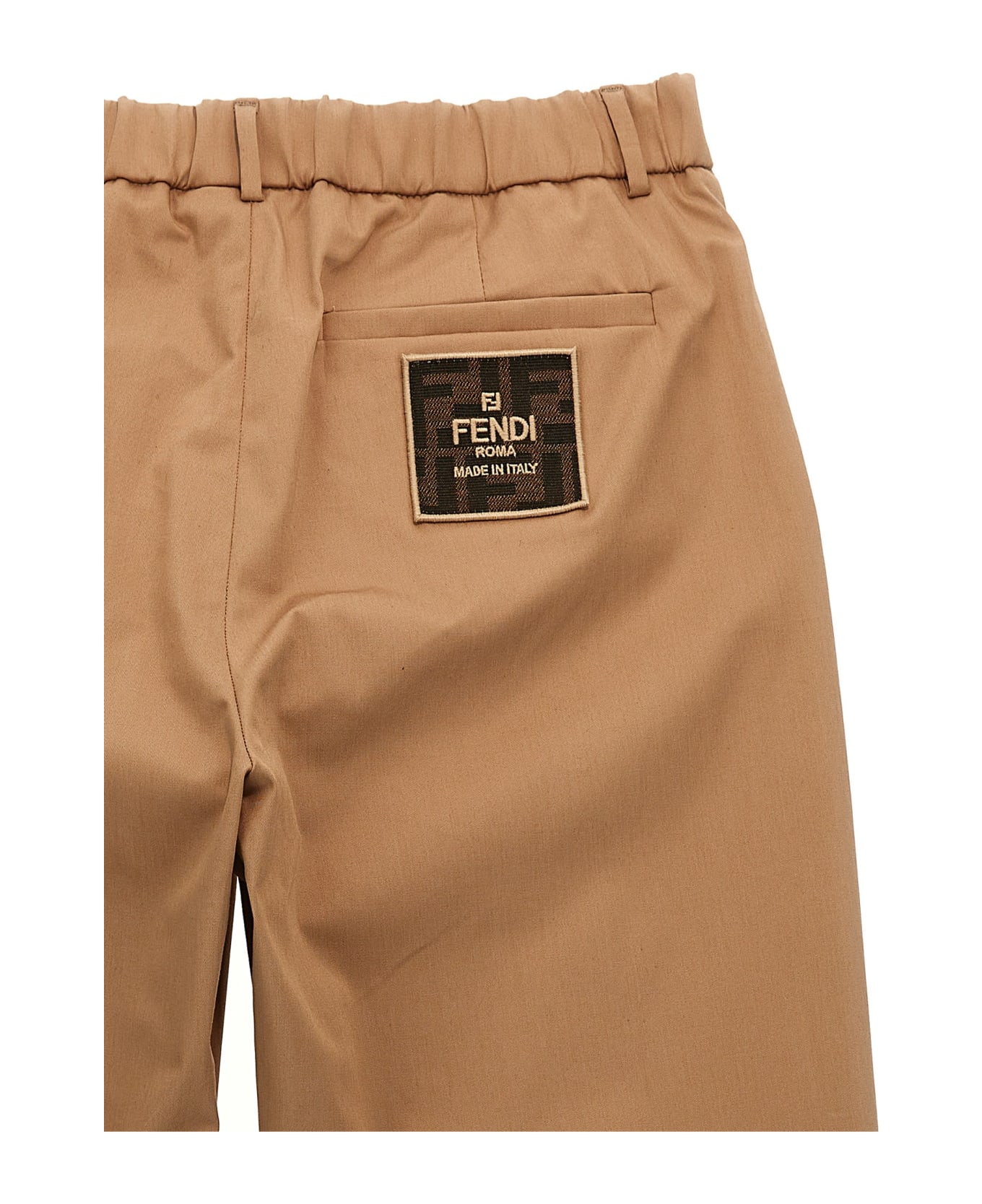 Fendi Pants With Front Pleats - Beige