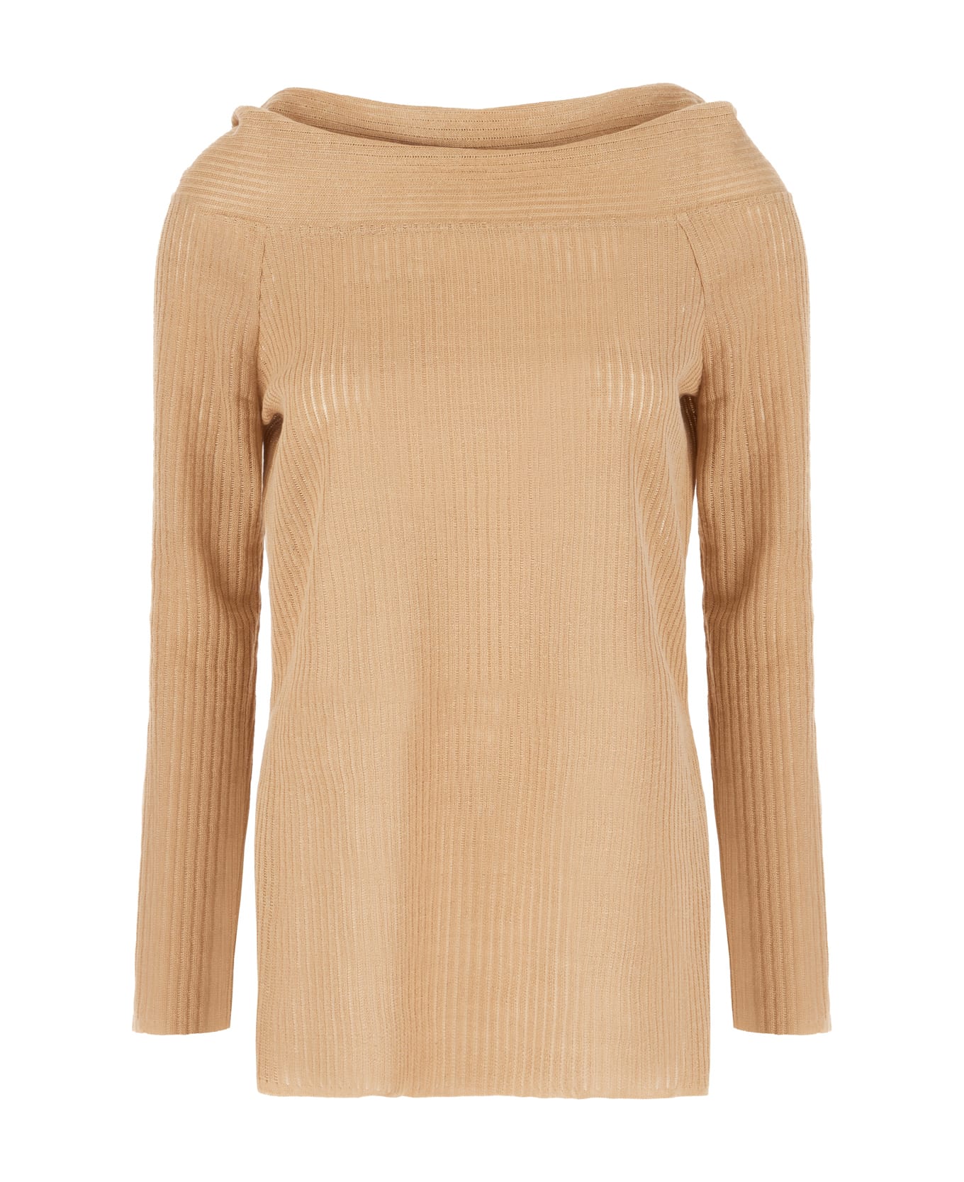 Alberta Ferretti Skin Pink Linen Sweater - 0018