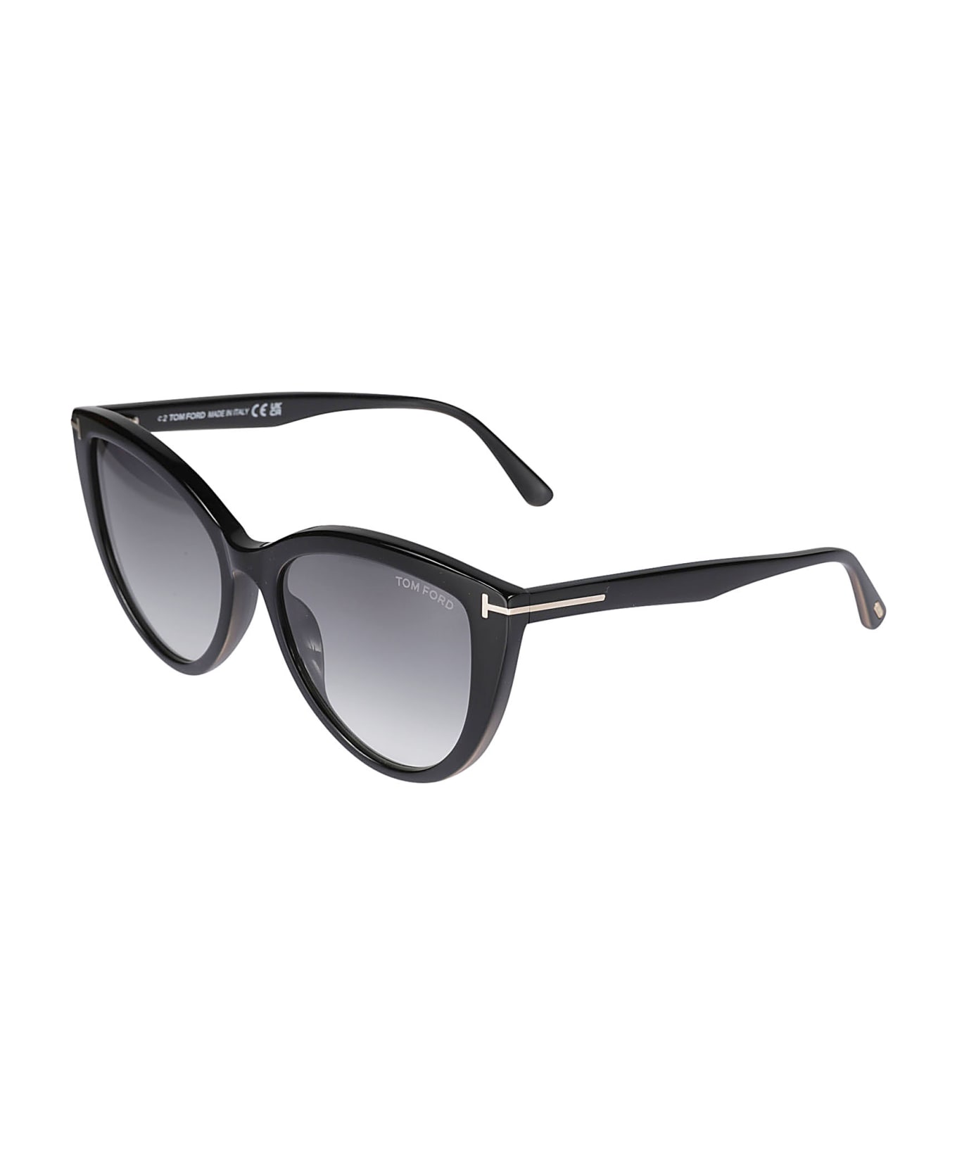 Tom Ford Eyewear Round Lens T-plaque Sunglasses - N/A