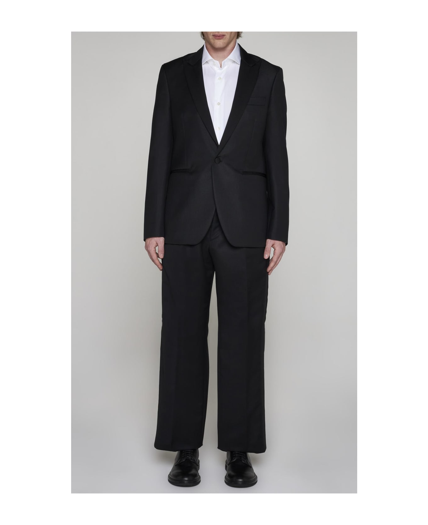 PT Torino Wool-blend Tuxedo - BLACK スーツ