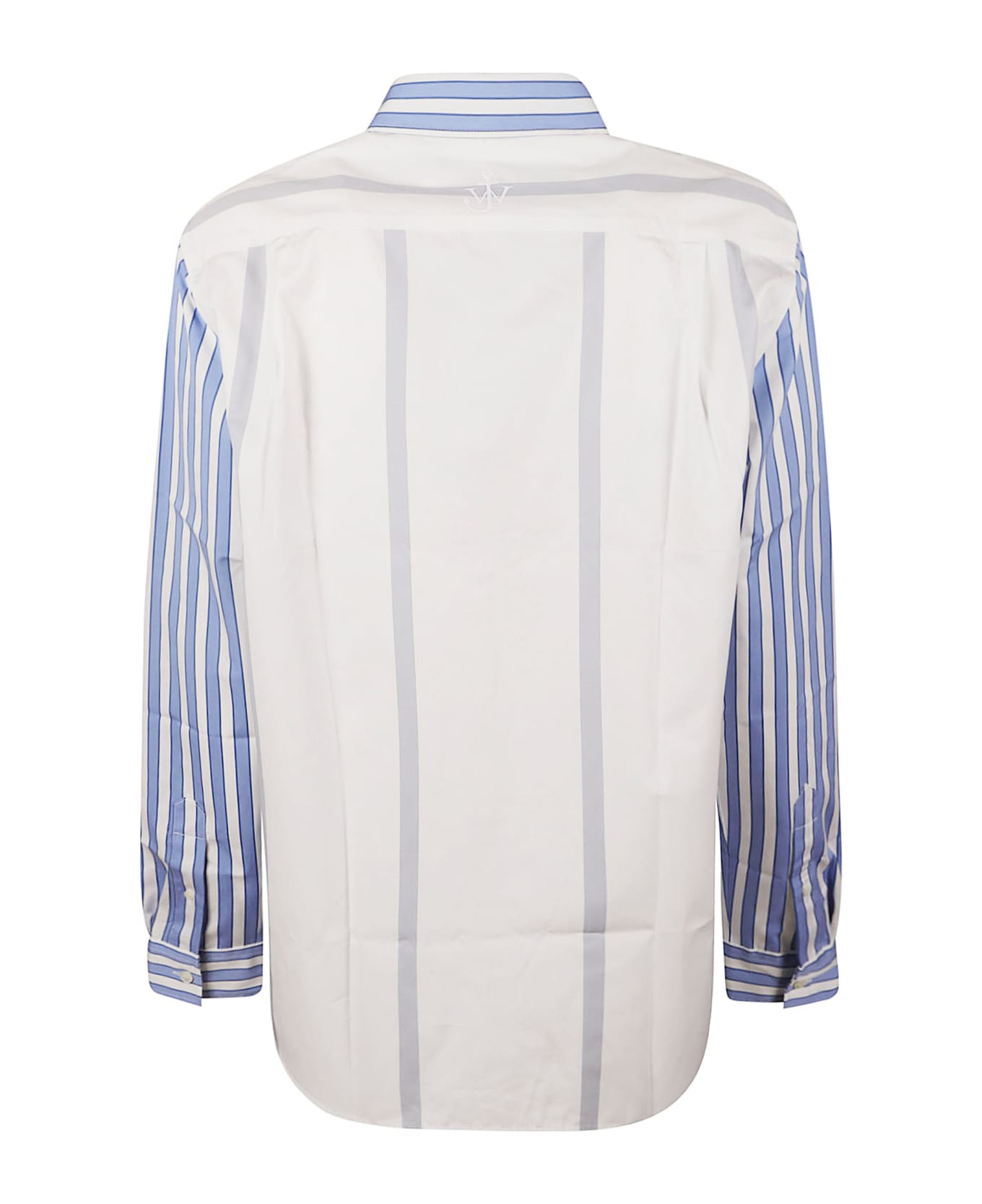 J.W. Anderson Classic Fit Patchwork Shirt - Blue/White