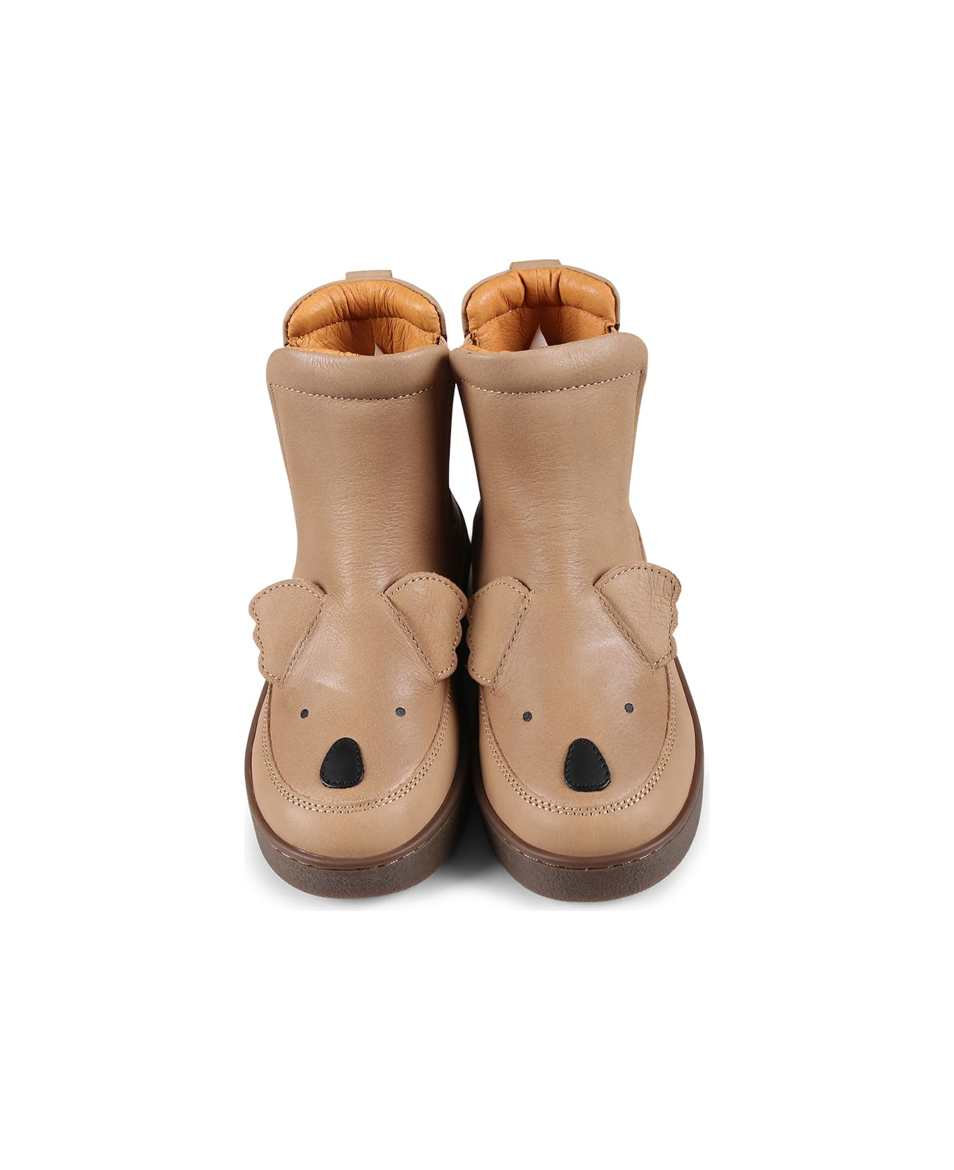 Donsje Brown Ankle Boots For Kids With Koala - Brown