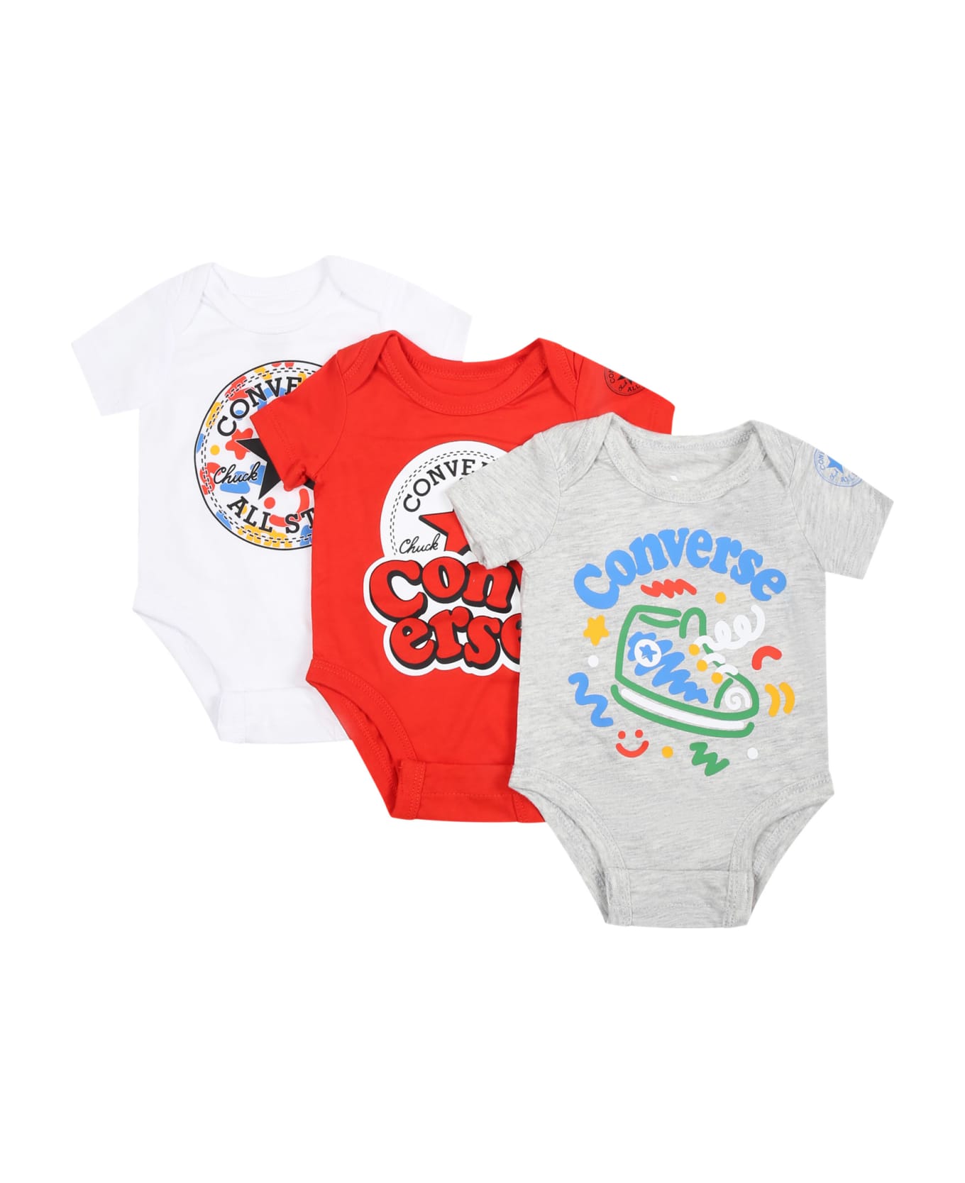 Converse Multicolor Set For Baby Boy With Logo And Print - Multicolor