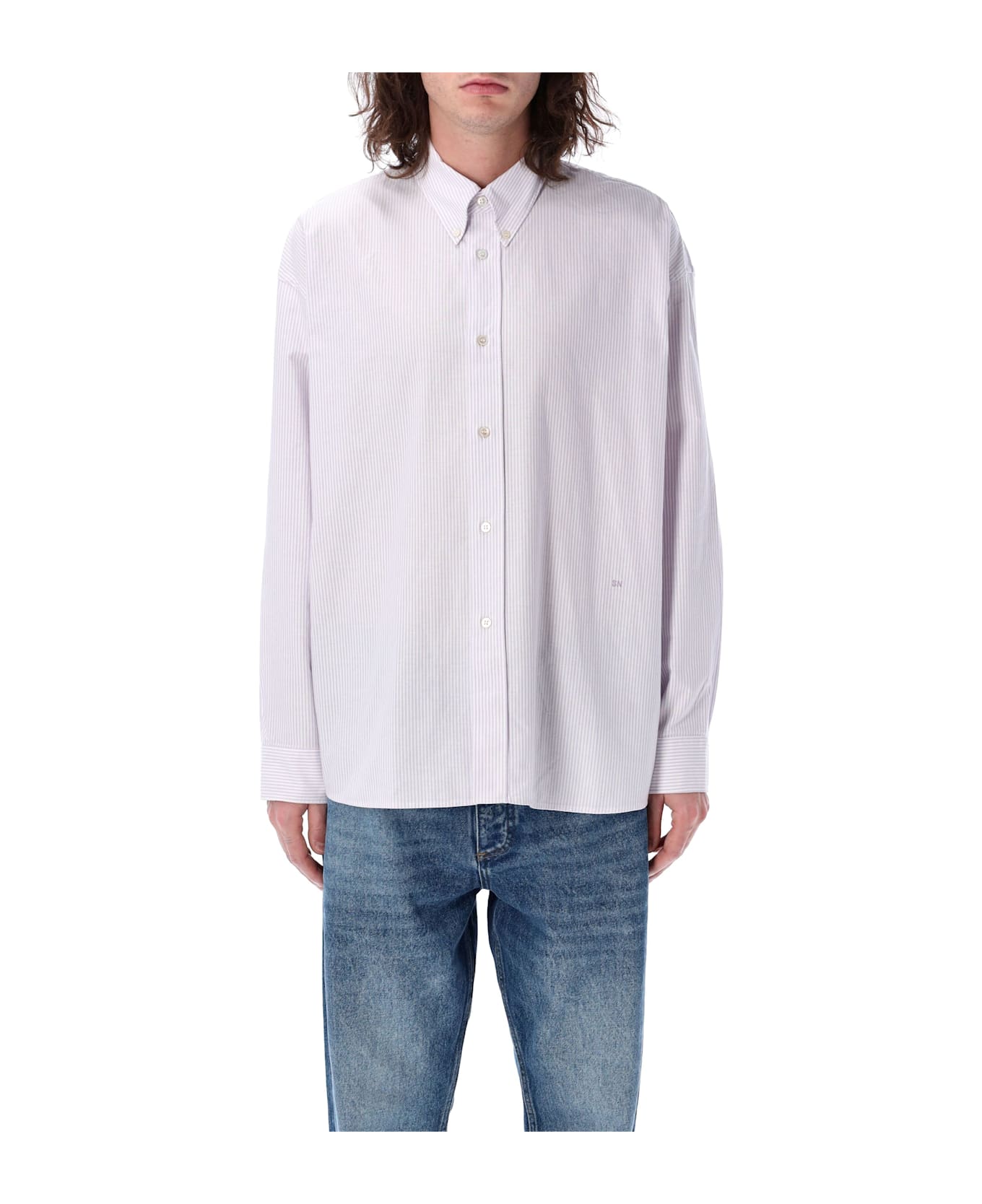 Studio Nicholson Ruskin Cotton Striped Shirt - LILAC STRIPE