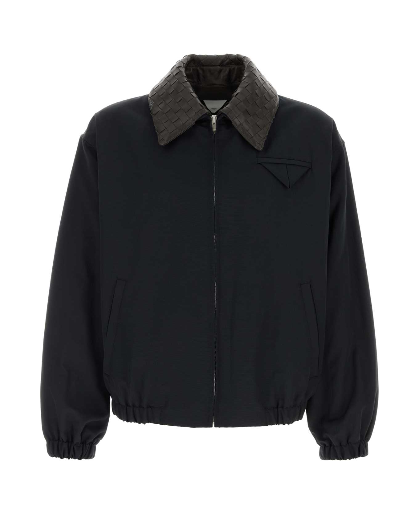 Bottega Veneta Midnight Blue Tech Cotton Jacket - MIDNIGHTBLUE
