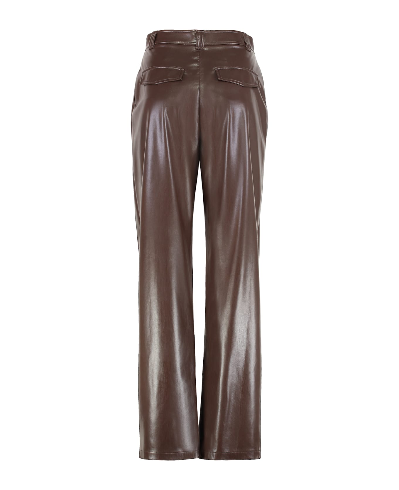 Pinko Balloon Pants Leather Effect - brown