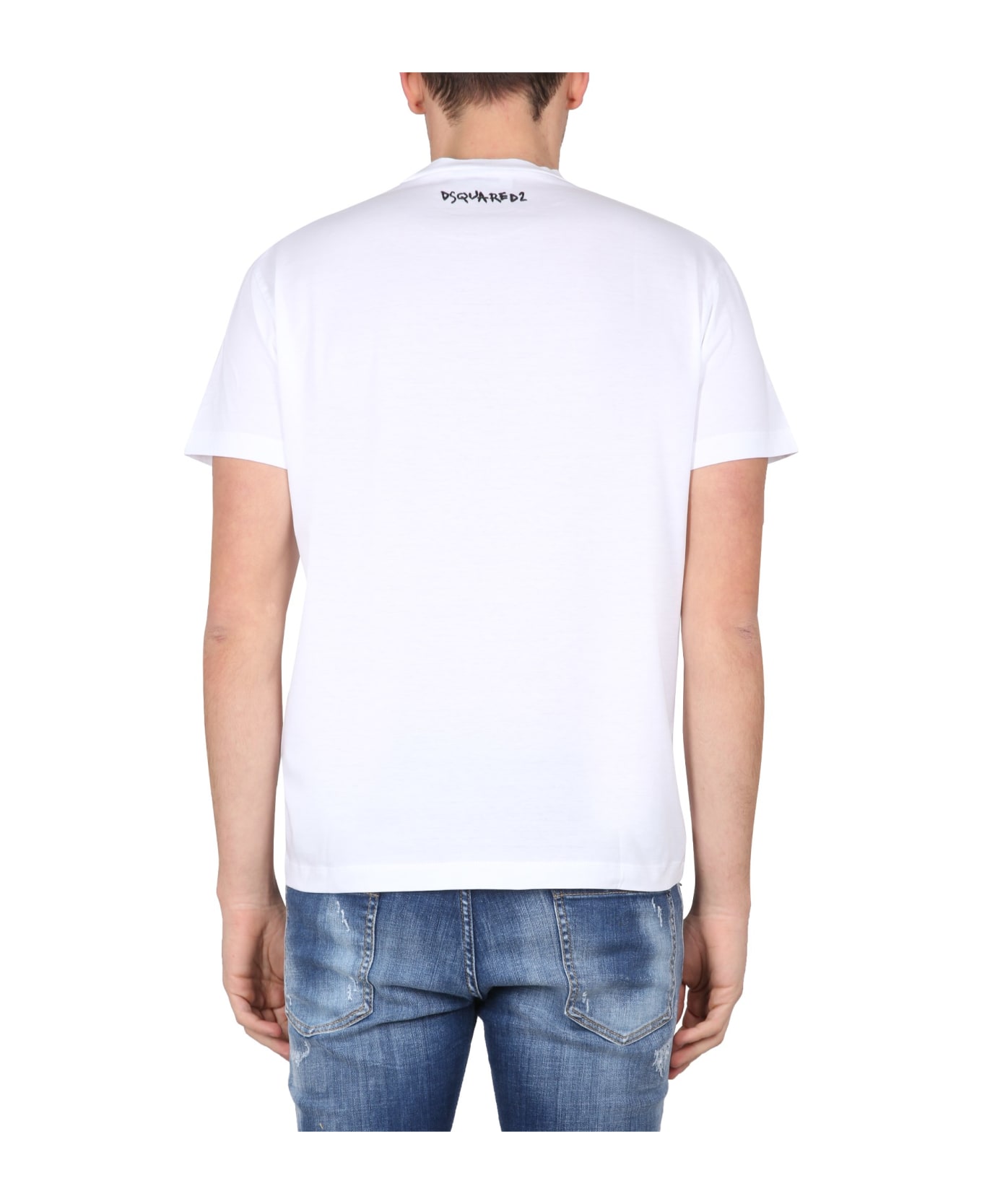 Dsquared2 White Cotton T-shirt - Bianco シャツ