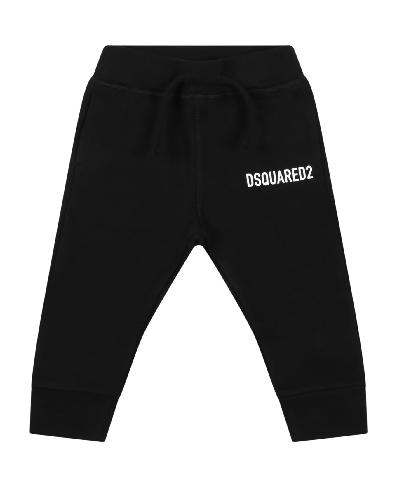 Dsquared2 Black Sweatpant For Baby Kids With Logo - Black
