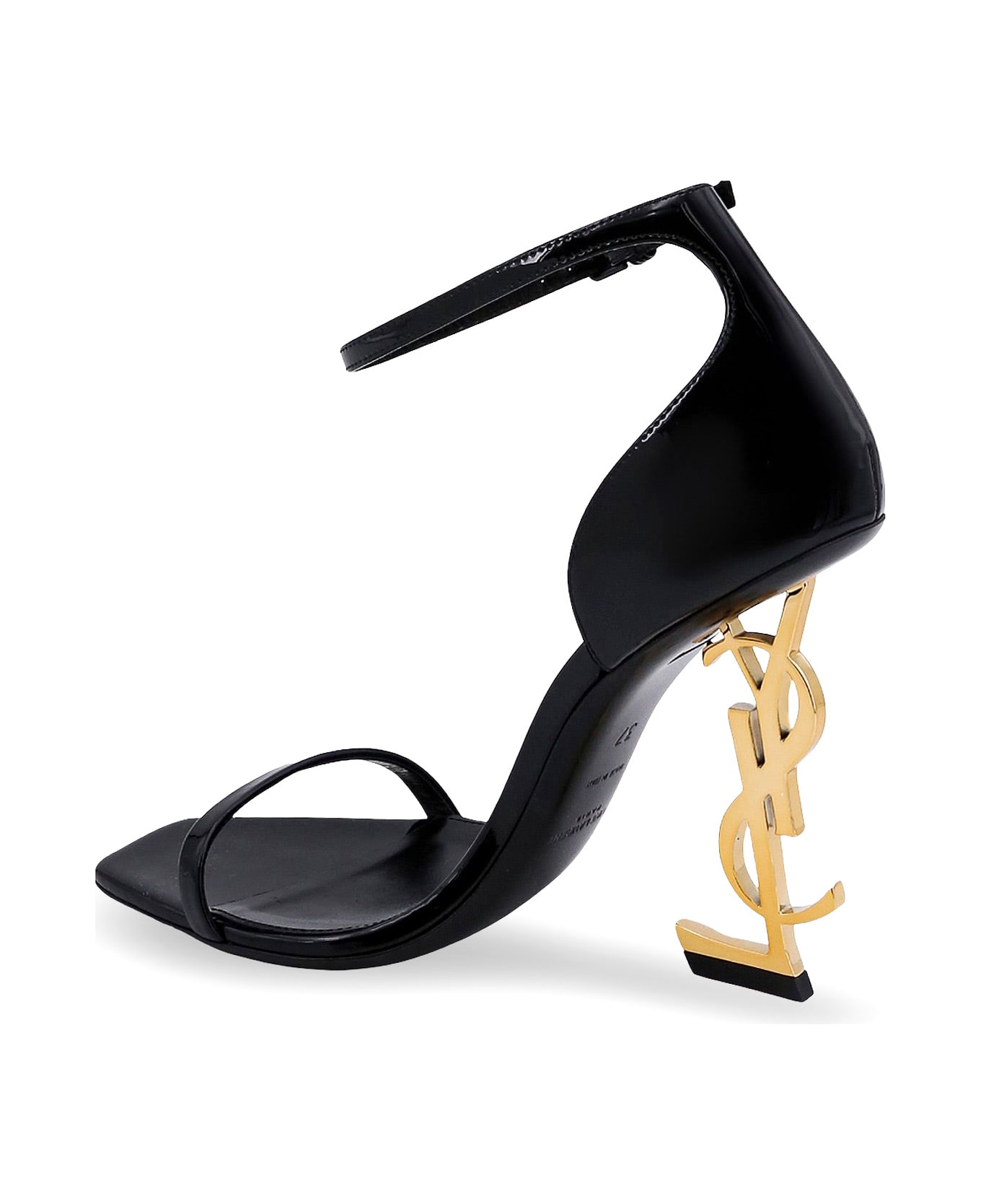 Saint Laurent Opyum 110 Patent Leather Sandals - Black