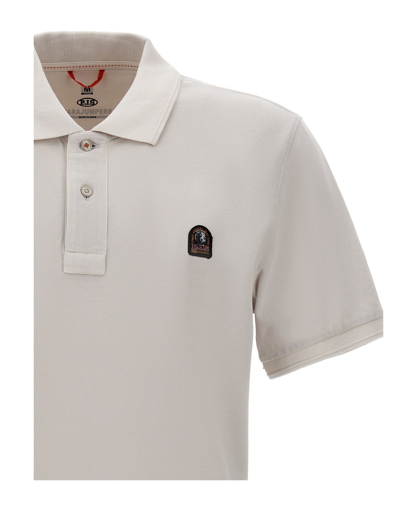 Parajumpers Logo Patch Polo Shirt - Gray