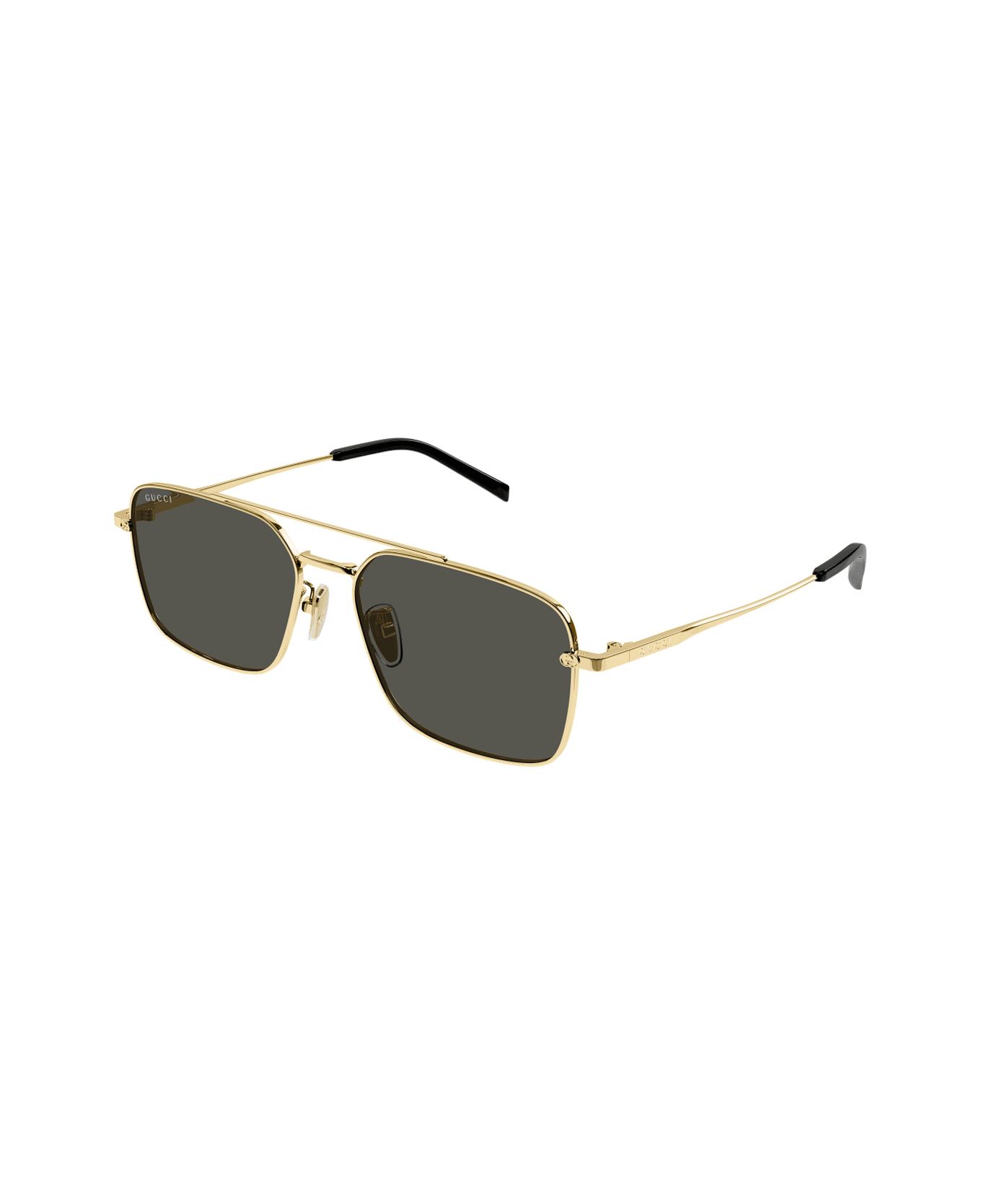 Gucci Eyewear Gucci Gg1957sa Linea Institutional Logo 001 Gold Grey Sunglasses - Oro