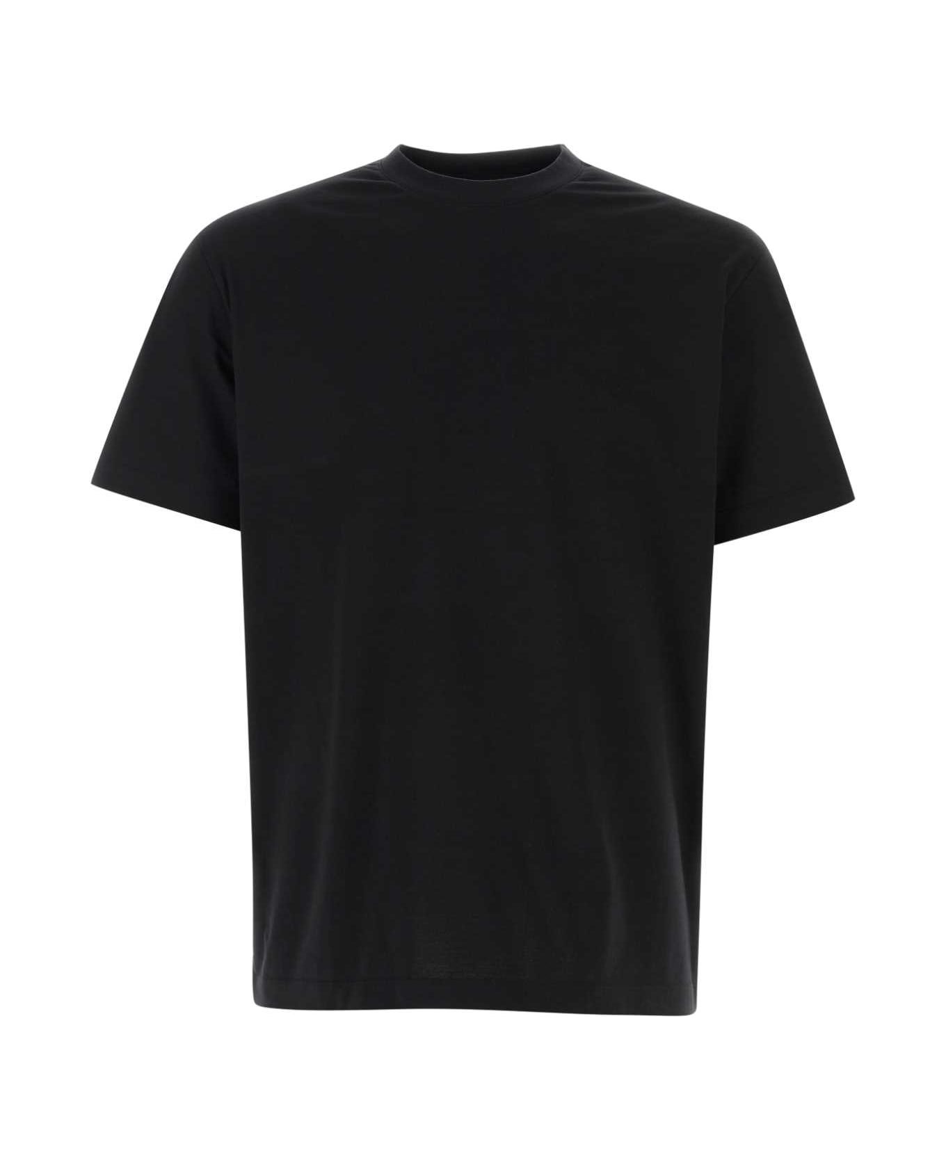 Y-3 Black Cotton T-shirt - BLACK シャツ
