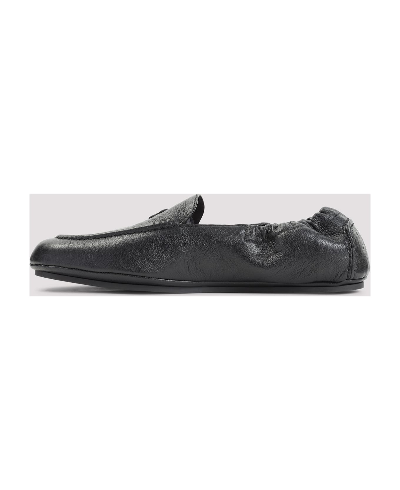 Celine Leather Triomphe Loafers - No Black