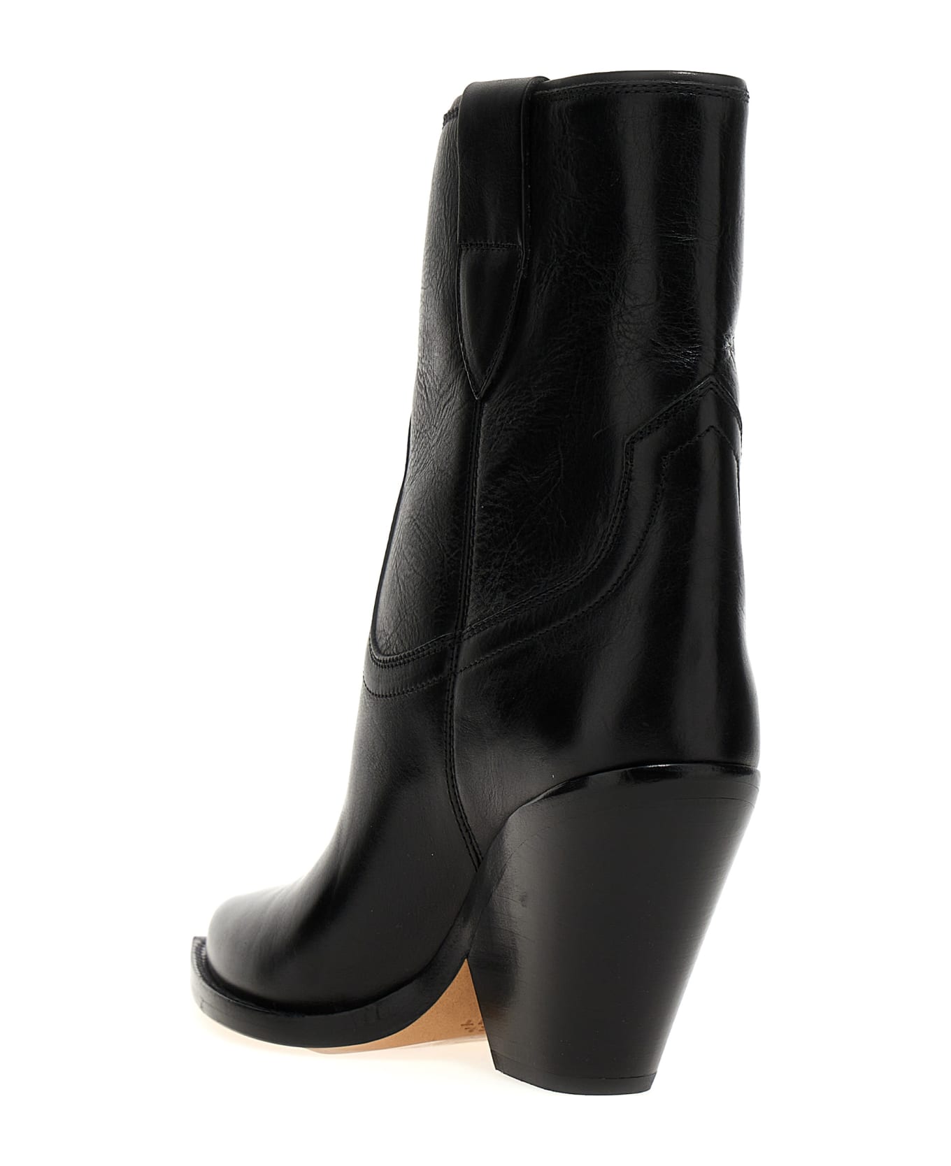 Isabel Marant Leyane Texan Ankle Boots - Black