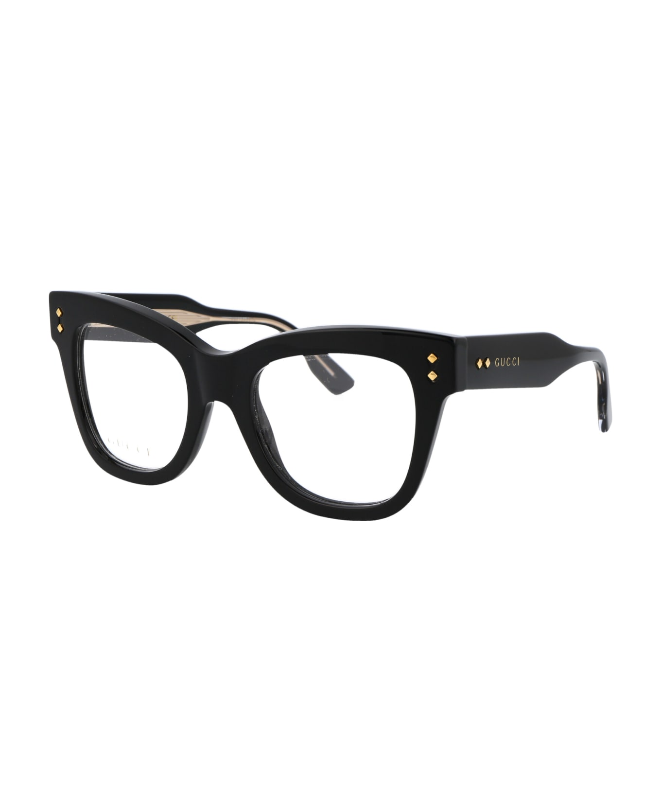 Gucci Eyewear Gg1082o Glasses - 001 BLACK BLACK TRANSPARENT