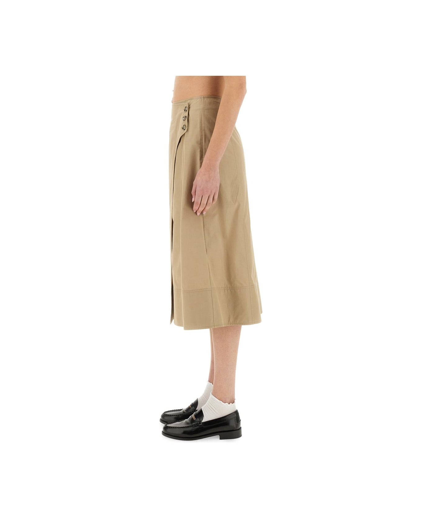 Paul Smith Cotton Skirt - BEIGE