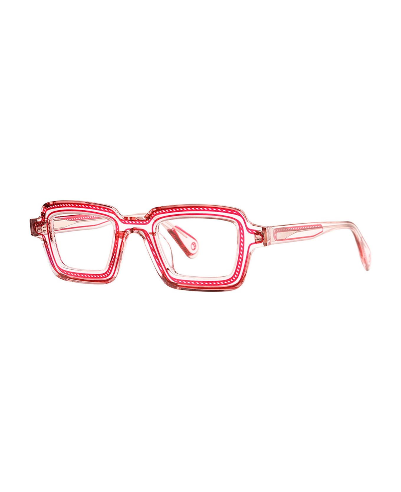 Theo Eyewear Yk - 011 Transparent Pink Rx Glasses - pink